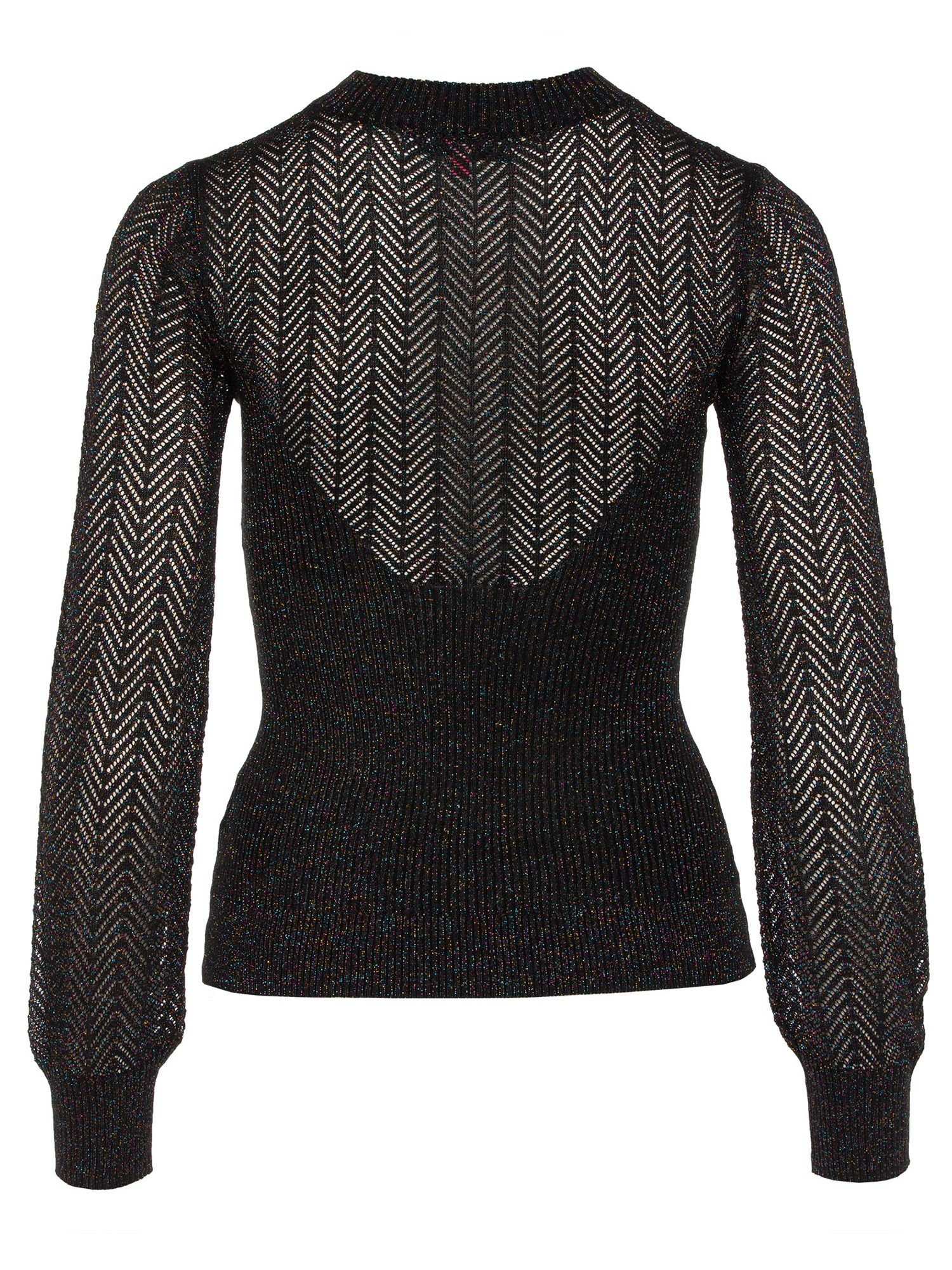 Edwina Eidtmann Strickpullover Langarmpullover mit Ajourstrick mit Ajourstrick