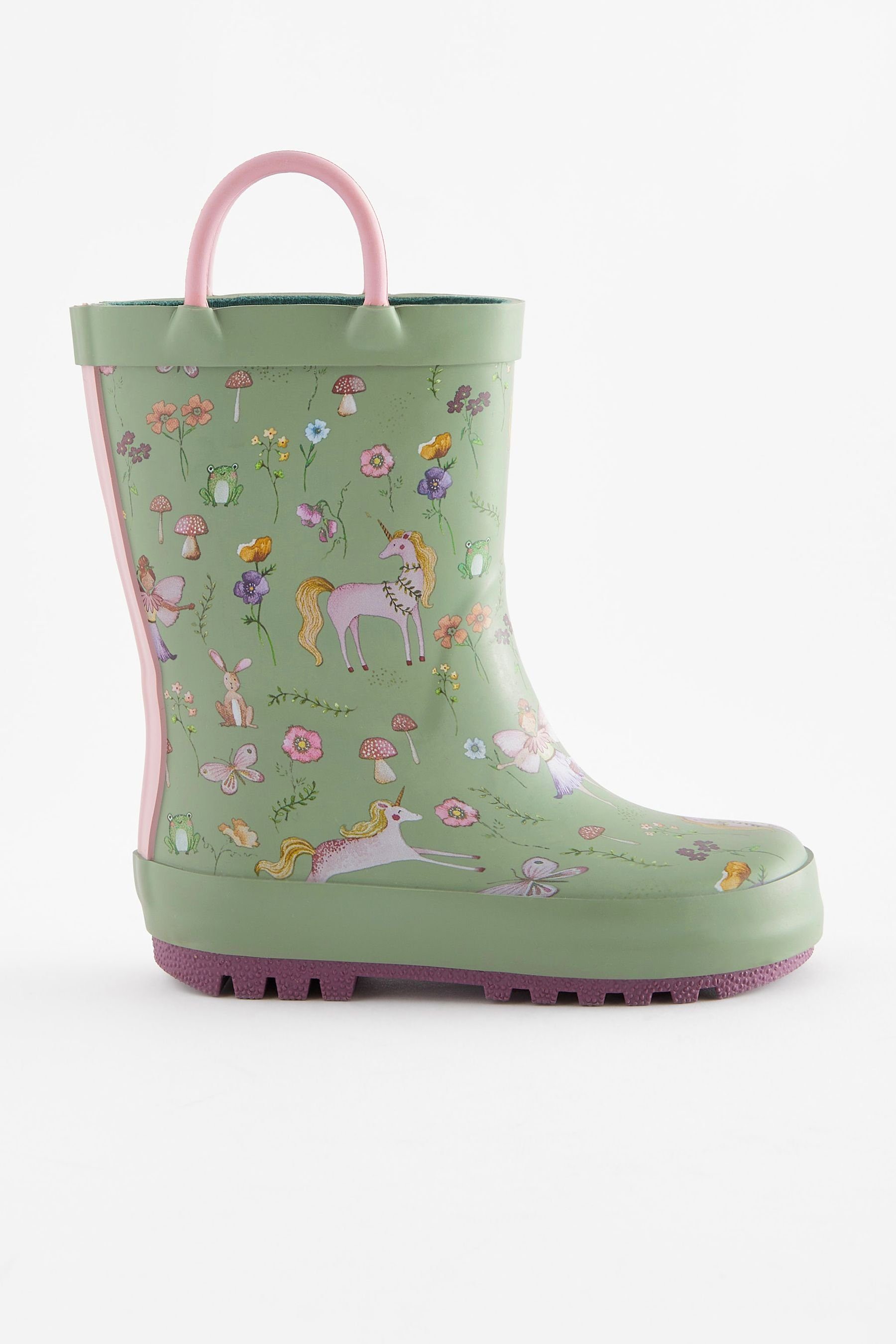 Next Gummistiefel Floral (1-tlg) Character Gummistiefel Green Fairy Unicorn