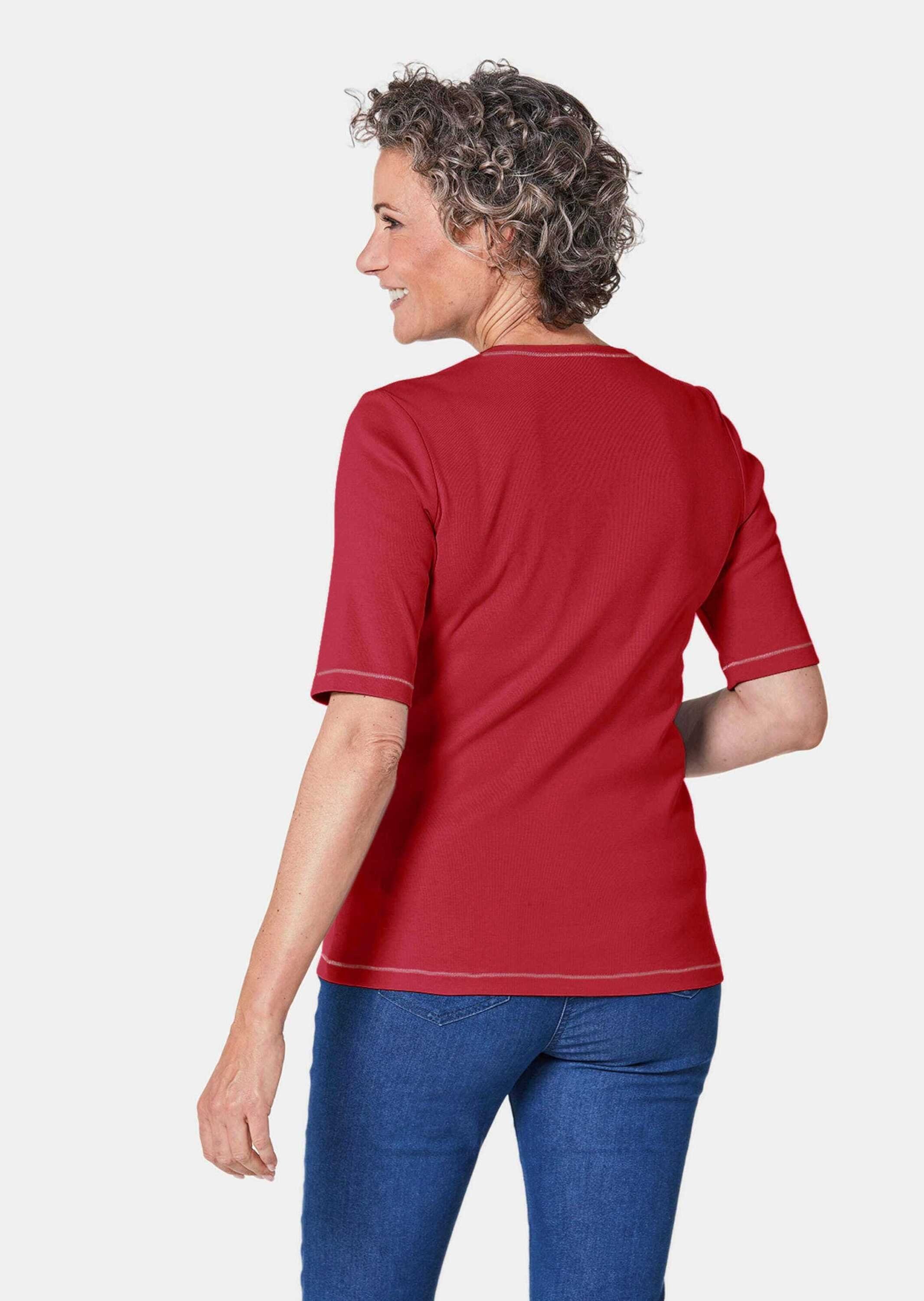 GOLDNER T-Shirt Basic T-Shirt aus reiner Baumwolle