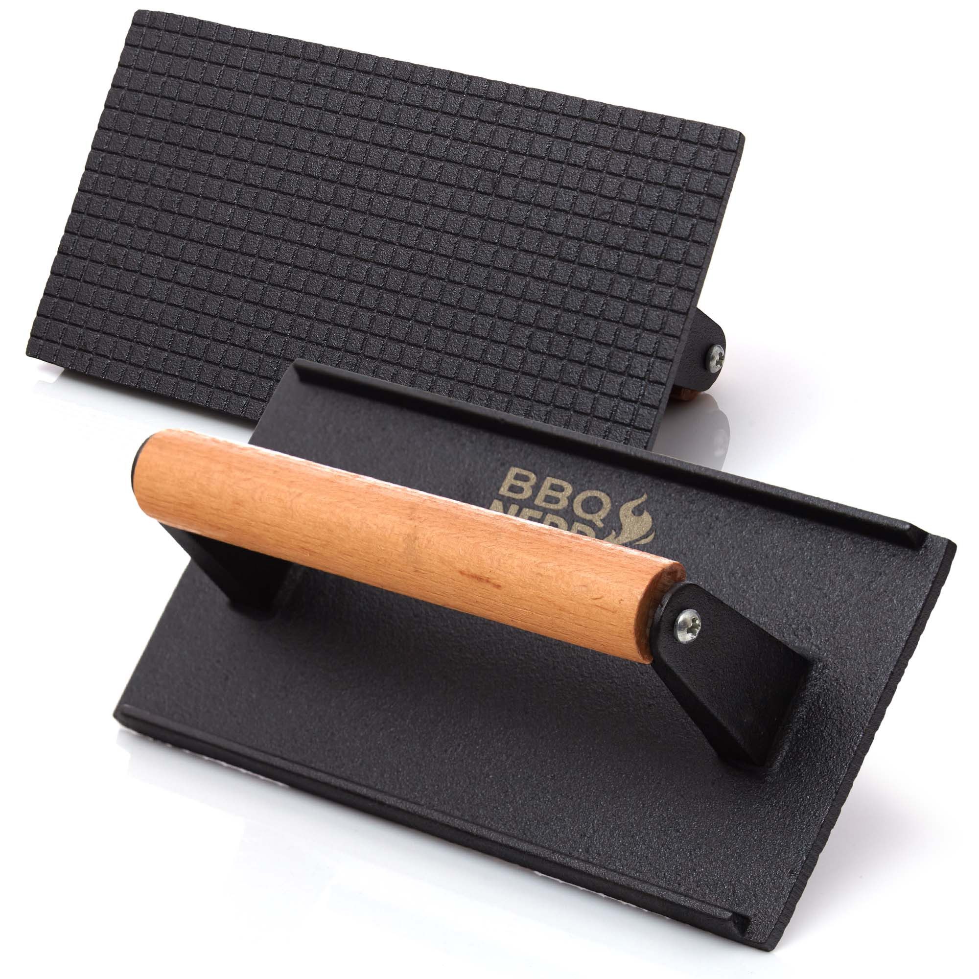BBQ Nerd Burgerpresse Gusseisen Fleischbeschwerer 21x11cm