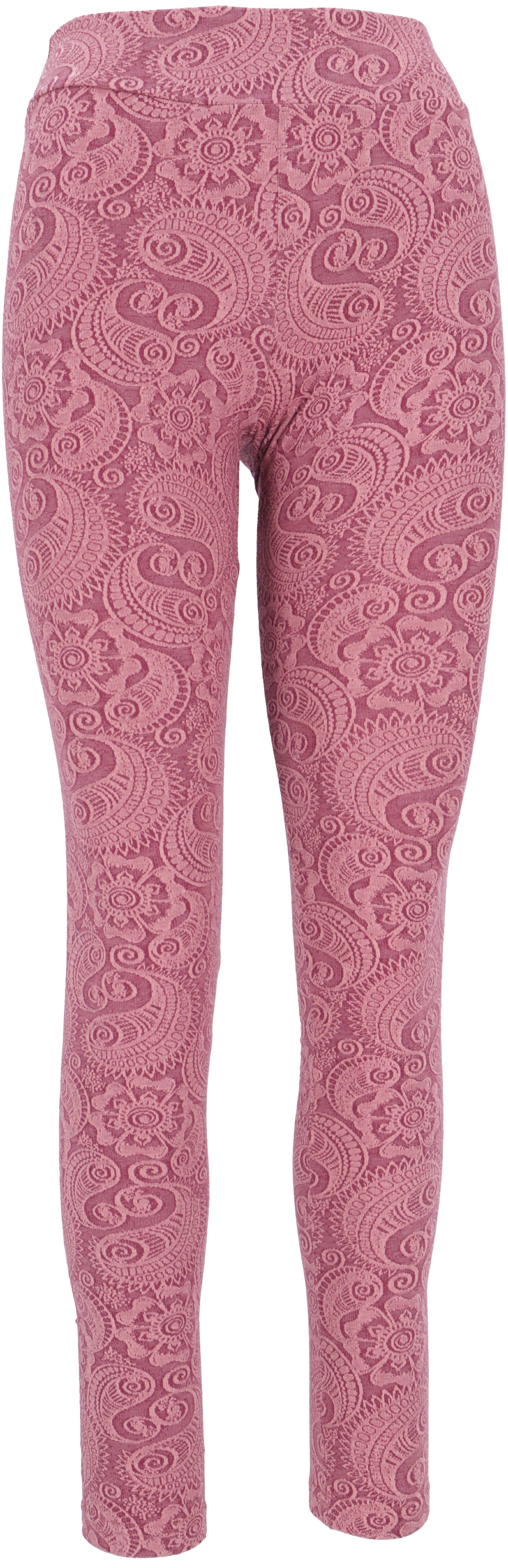 Guru-Shop Hose & Shorts Jacquard Yoga-Hose, Yoga Paisley Leggings.. alternative Bekleidung