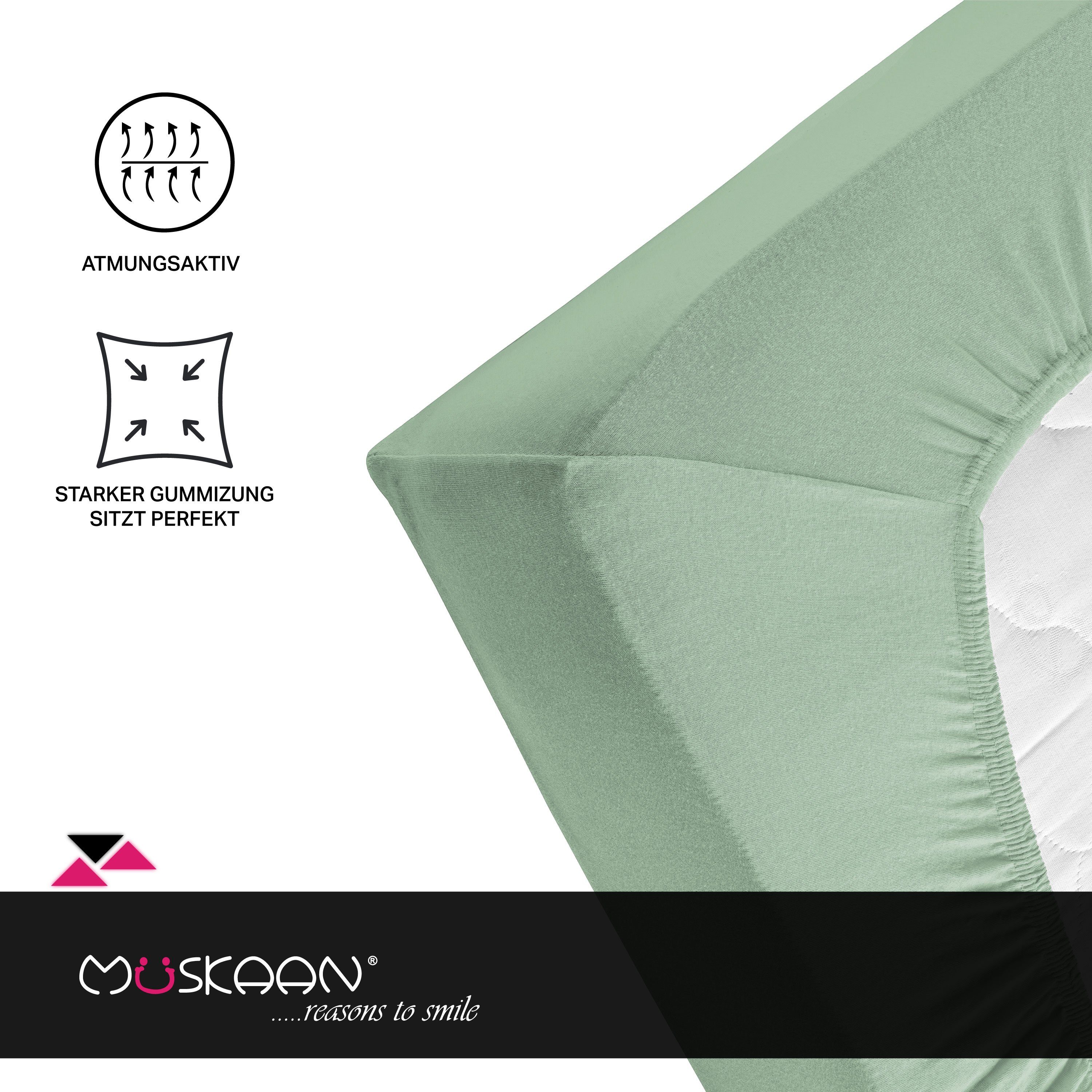 Müskaan Spannbettlaken 180x200 - 200x220 Boxspringbett günstig online kaufen