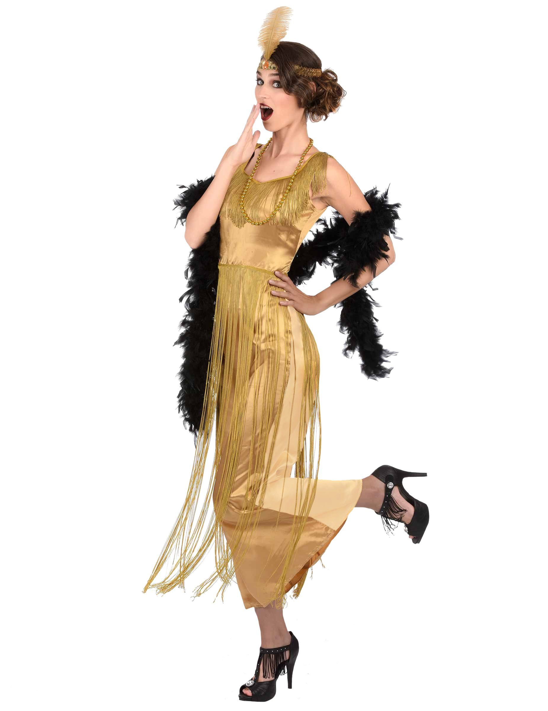 JADEO Kostüm Charleston-Kleid 20er-Kostüm gold günstig online kaufen