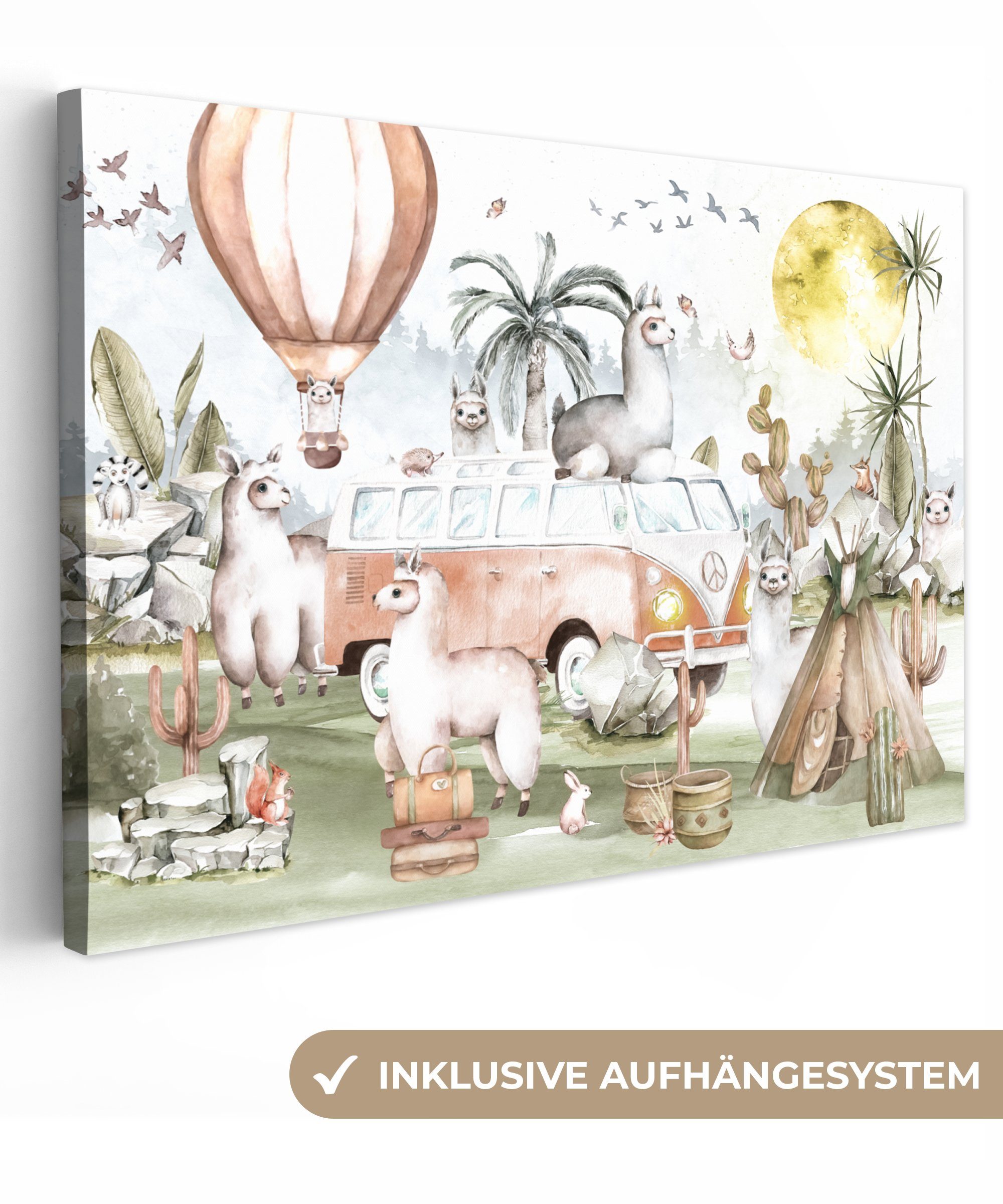 OneMillionCanvasses® Leinwandbild Alpaka - Tiere - günstig online kaufen