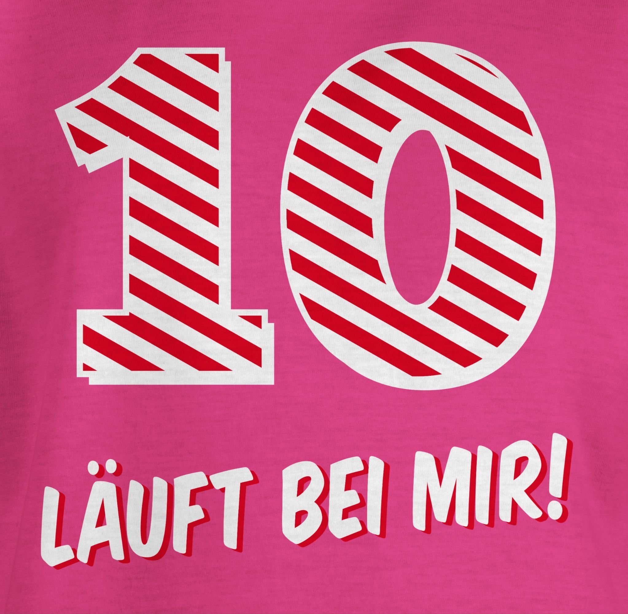 Shirtracer T-Shirt mir Geburtstag Läuft 1 Fuchsia 10. bei Zehnter