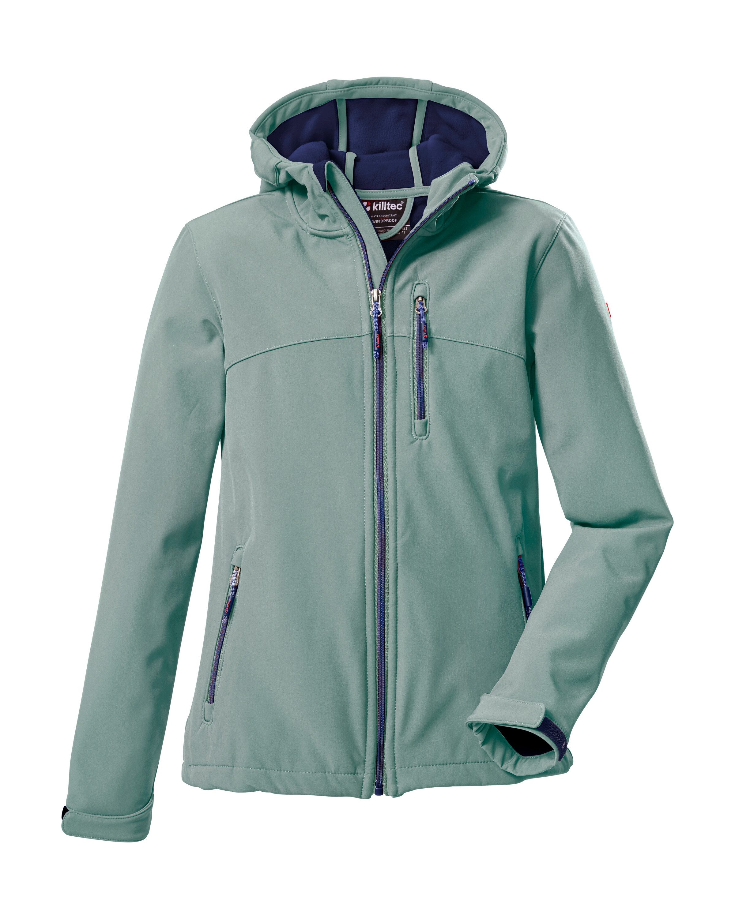 Killtec Softshelljacke Girls Softshelljacke Wasserabweisend, verstellbare Kapuze u Ärmel, Fleece-Innenfutter