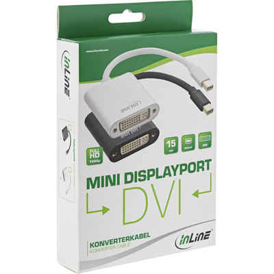 INTOS ELECTRONIC AG »InLine® Mini DisplayPort zu DVI Adapter Aluminium, schwarz, 0,15m« HDMI-Adapter