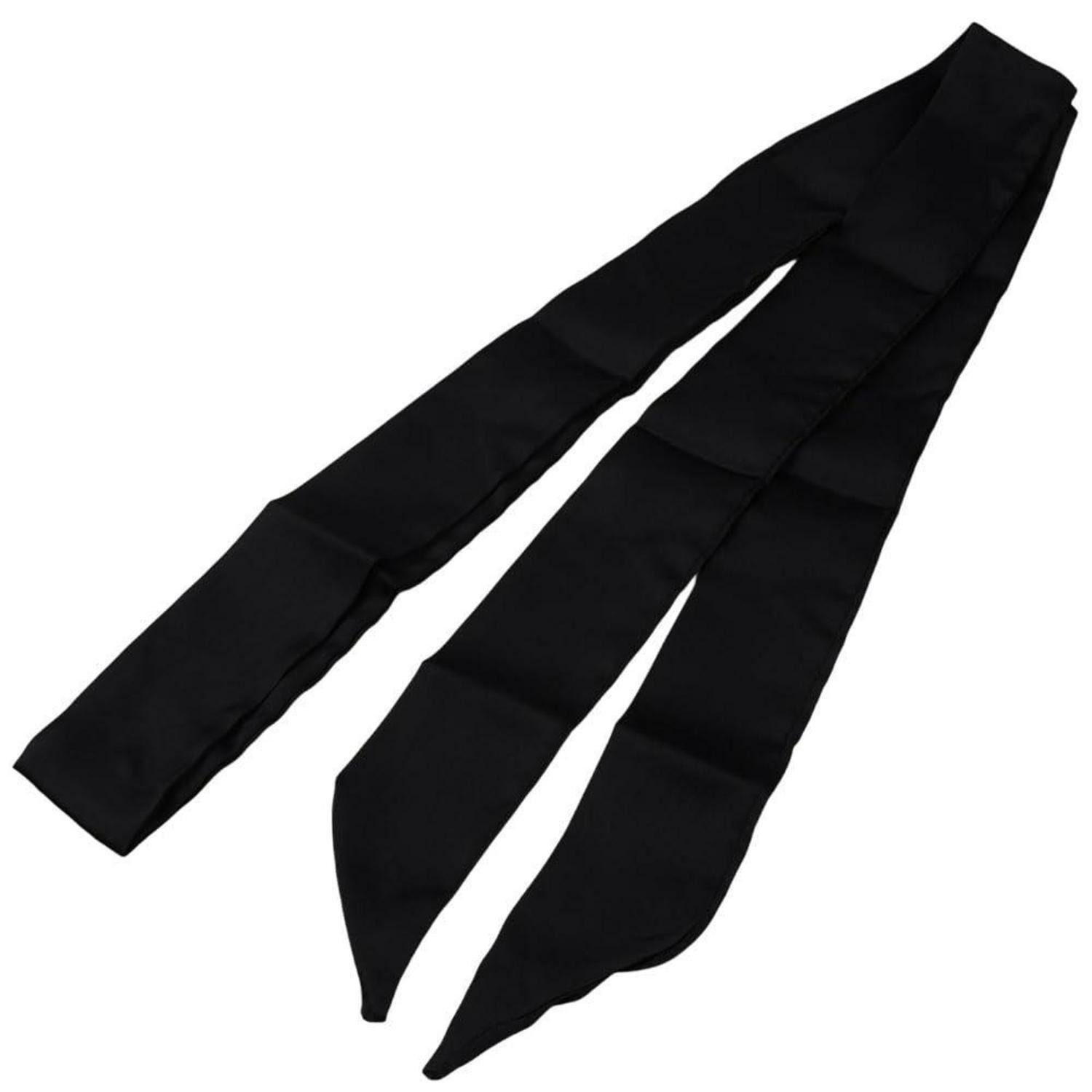 LuxusKollektion Halstuch Bandschal Lang Satin Schwarz 2Stk, (2-St)