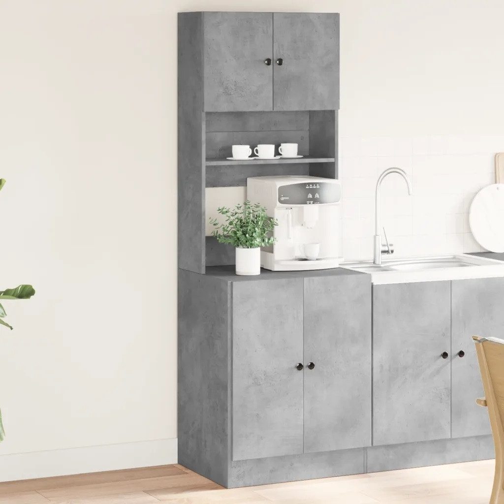 vidaXL Küchenbuffet Küchenschrank Betongrau 60x50x180 cm Holzwerkstoff