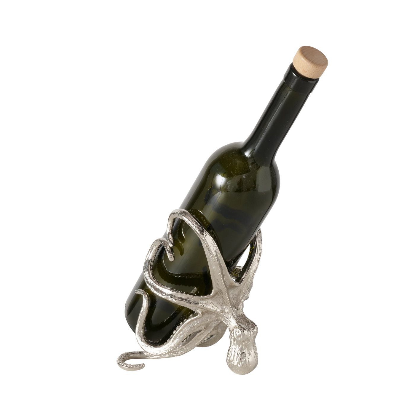 Weinflaschenhalter Flaschenhalter Octopus aus Aluminium Weinflaschenhalter Maritim