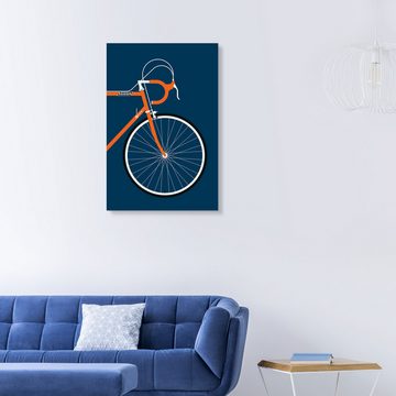 Posterlounge Forex-Bild Bo Lundberg, Orangenes Rennrad - vorne, Wohnzimmer Lounge Digitale Kunst