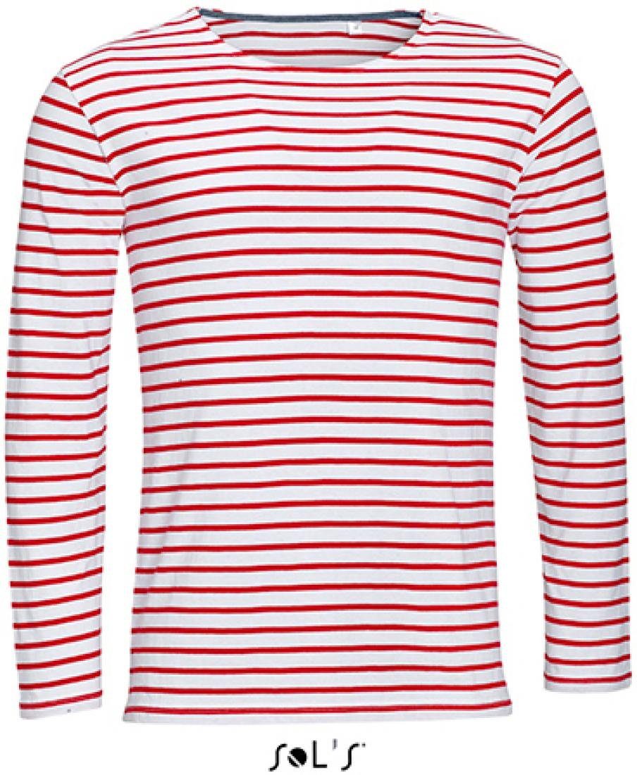 SOLS Langarmshirt Herren Longsleeve Striped T-Shirt günstig online kaufen