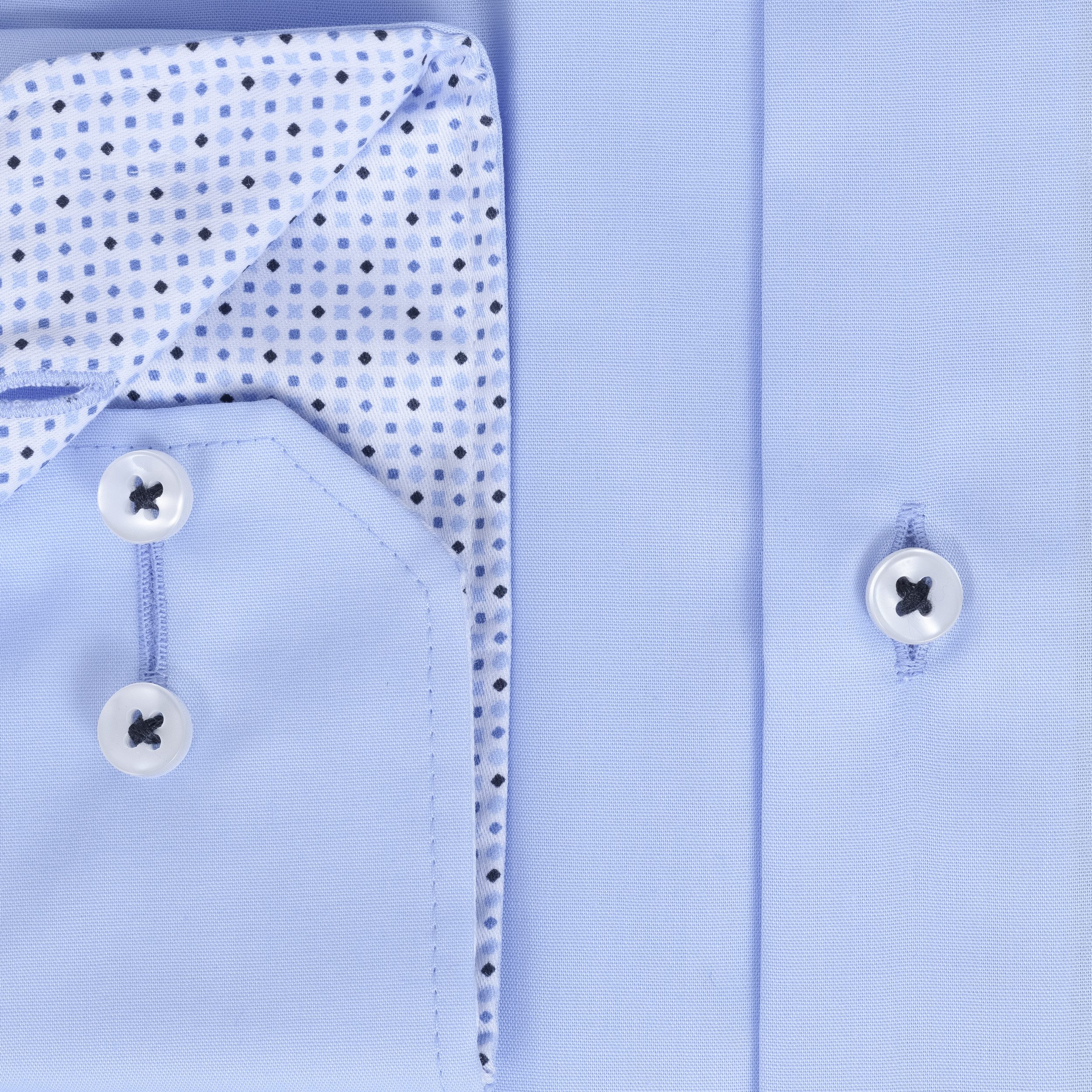 Eterna Langarmhemd Langarmhemd Modern Fit I Hellblau I Bügelfrei I Dynamic Cotton™