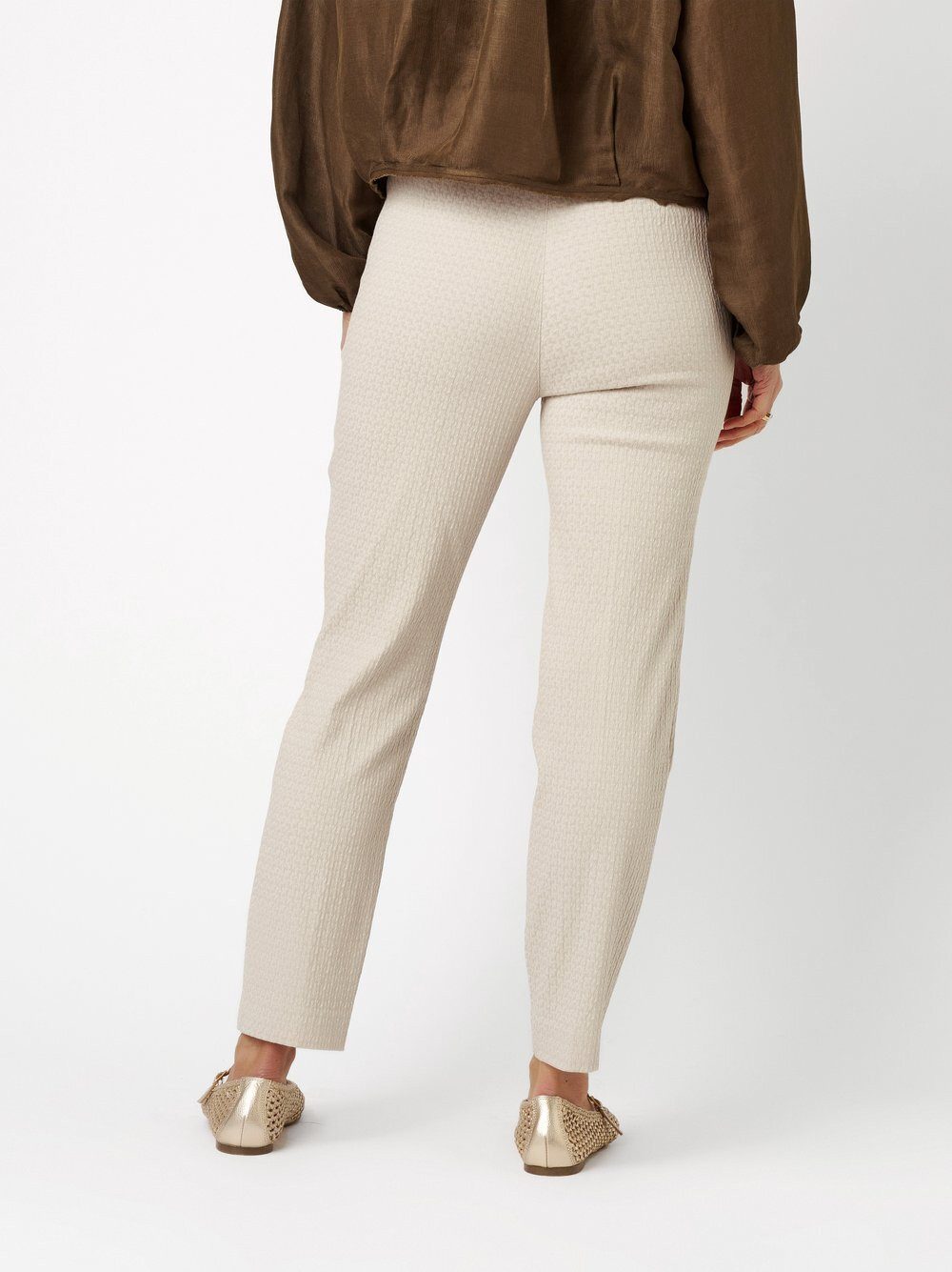 Relaxed by TONI Stretch-Hose Alice Slim 7/8 aus strukturiertem Jacquard