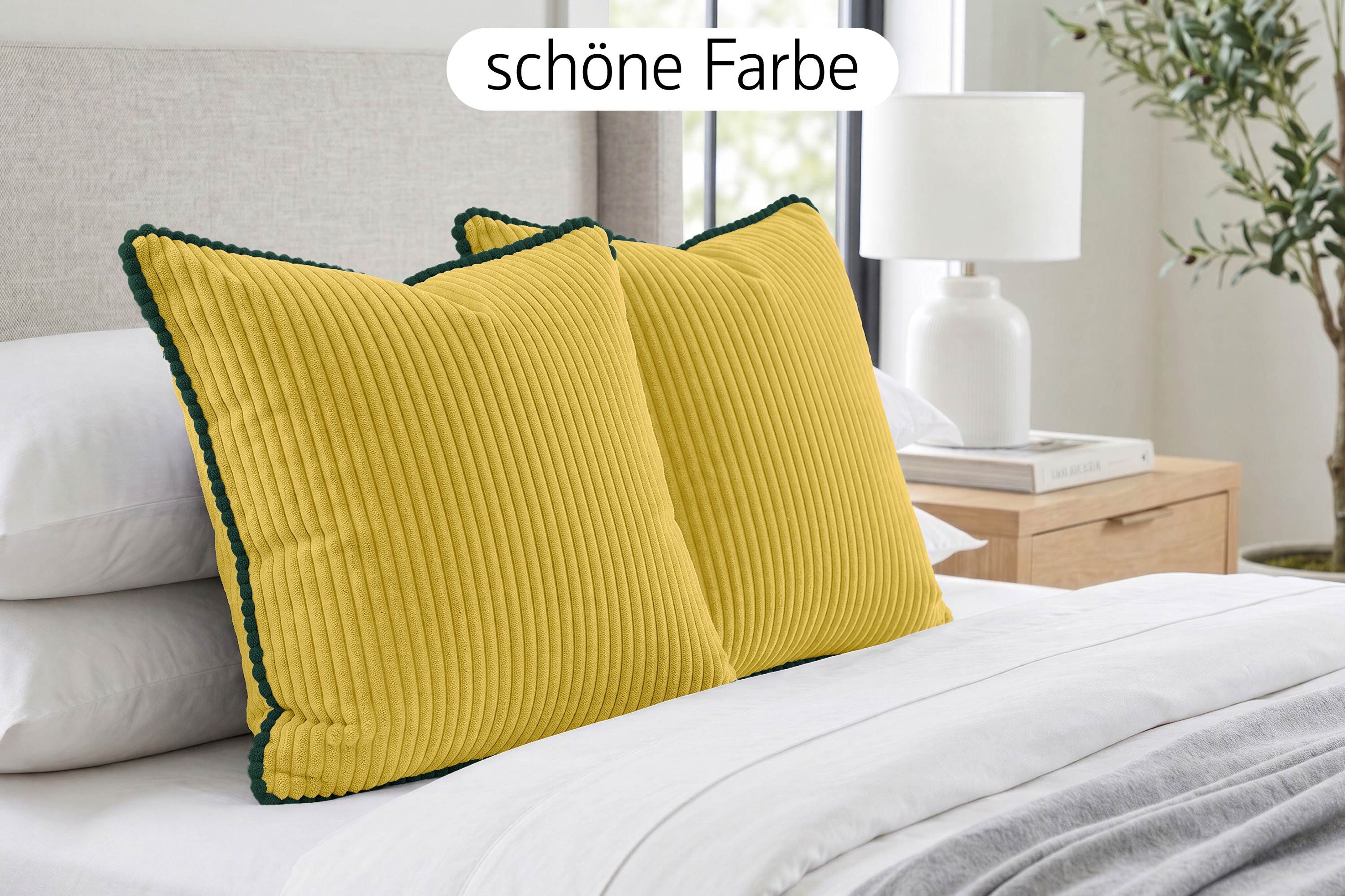 Amilian Dekokissen Sofakissen Couchkissen mit Füllung, 2er-Set, weich und formstabil