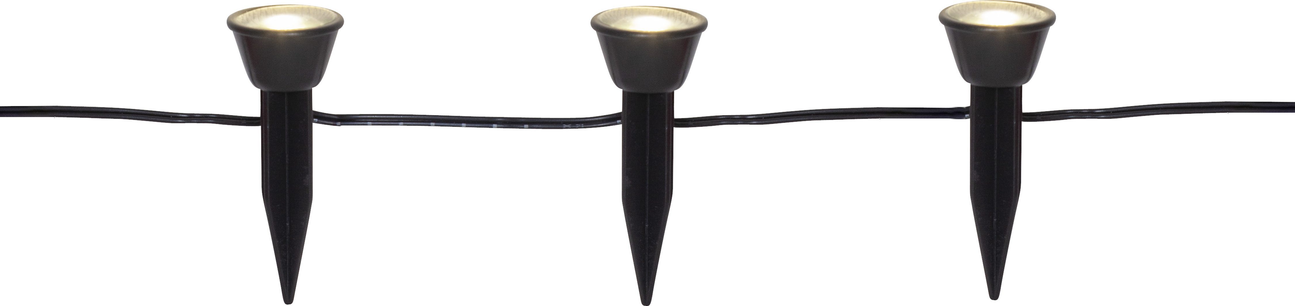 STAR TRADING LED-Lichterkette Mini spot - 8 L, 8-flammig, kleine Spots, ca. 210 cm Länge, Akku, outdoor, Vierfarb-Karton