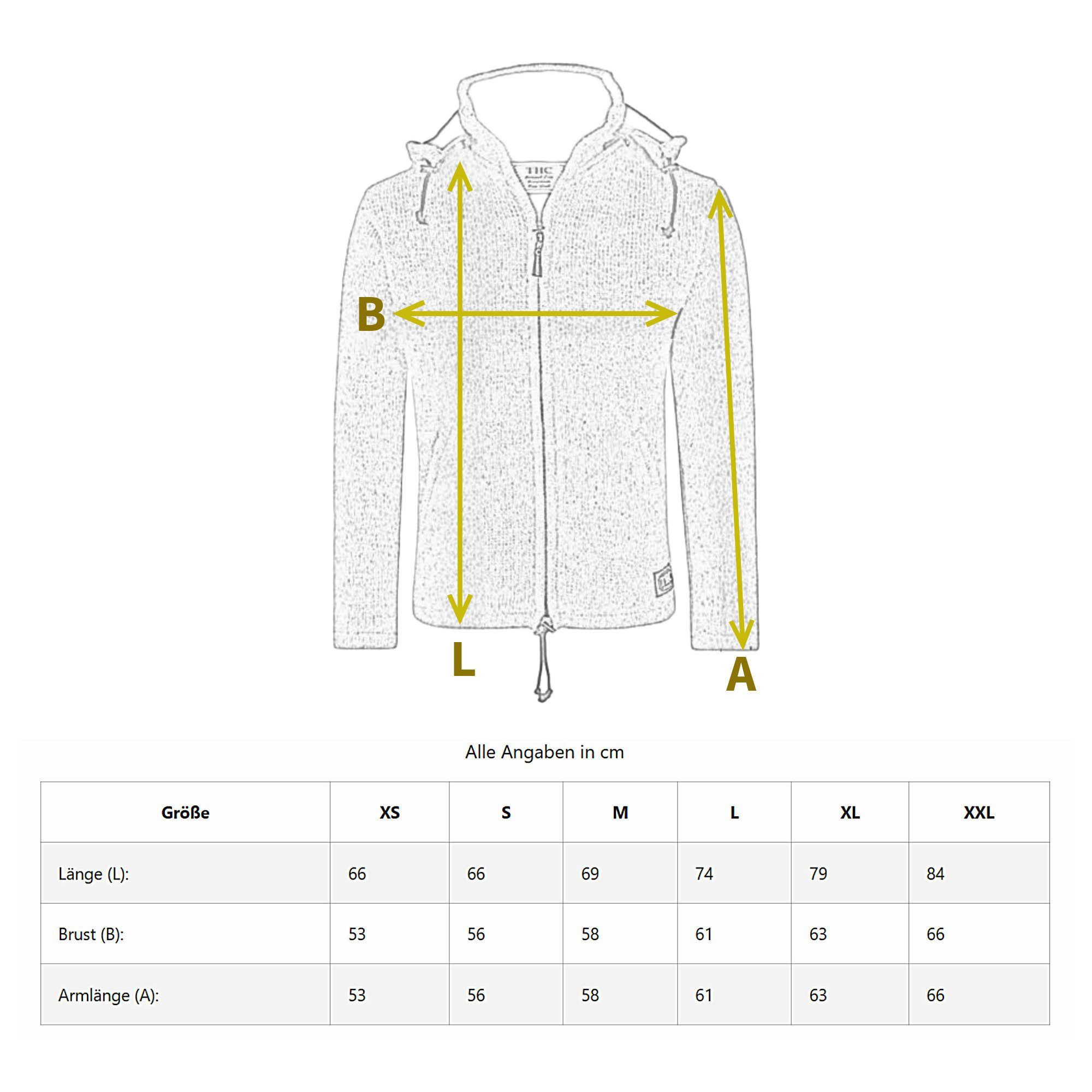 THC Natural Line Strickjacke THC Schafwoll Strickjacke bunt 726 (1 Stück, 1 günstig online kaufen