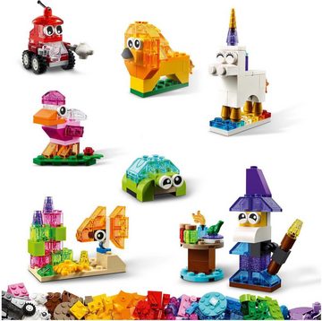 LEGO® Konstruktionsspielsteine Kreativ-Bauset mit durchsichtigen Steinen (11013), LEGO® Classic, (500 St), Made in Europe