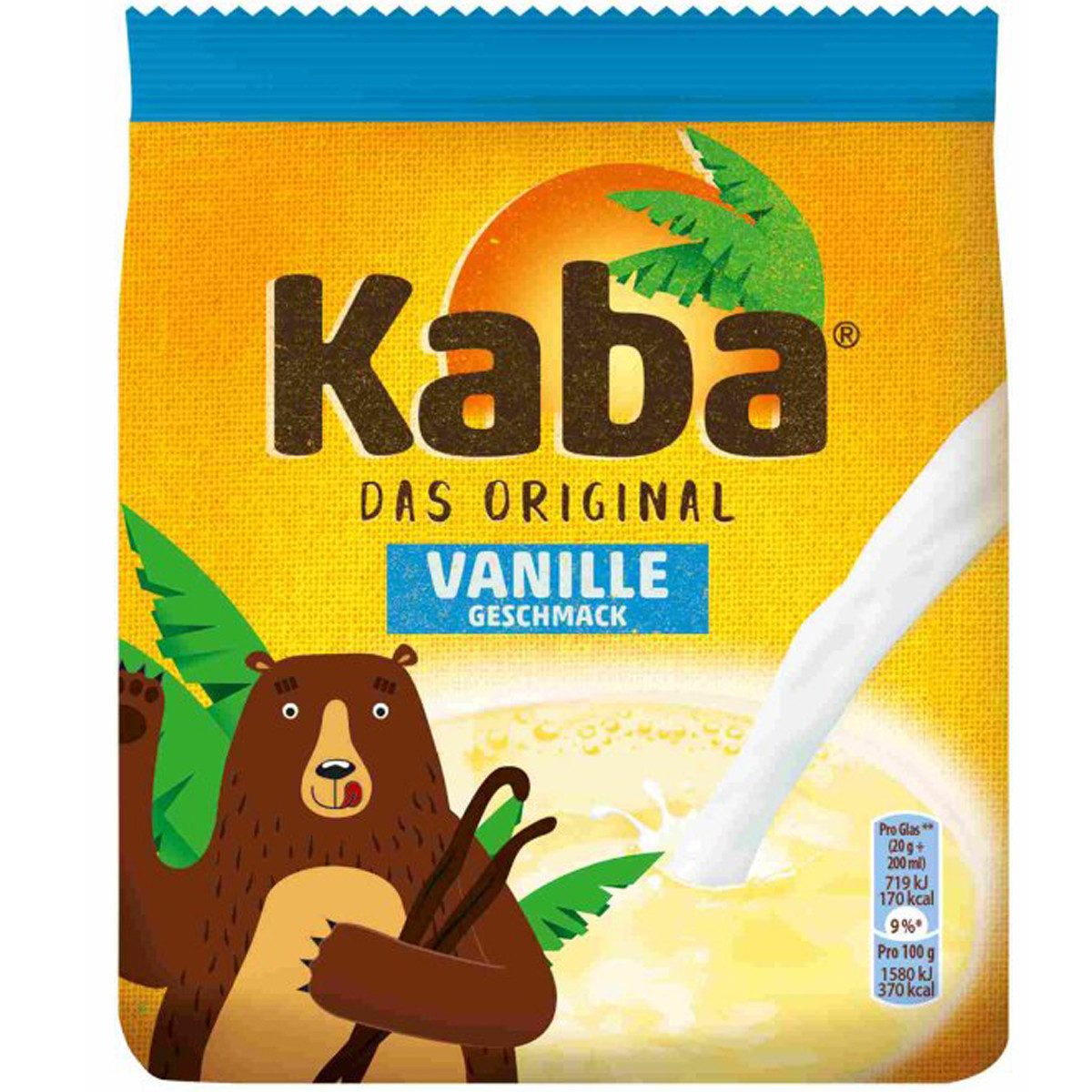 Kaba Kakao, Kaba das Original Getränkepulver Sorte Vanille Nachfüllpack 400g