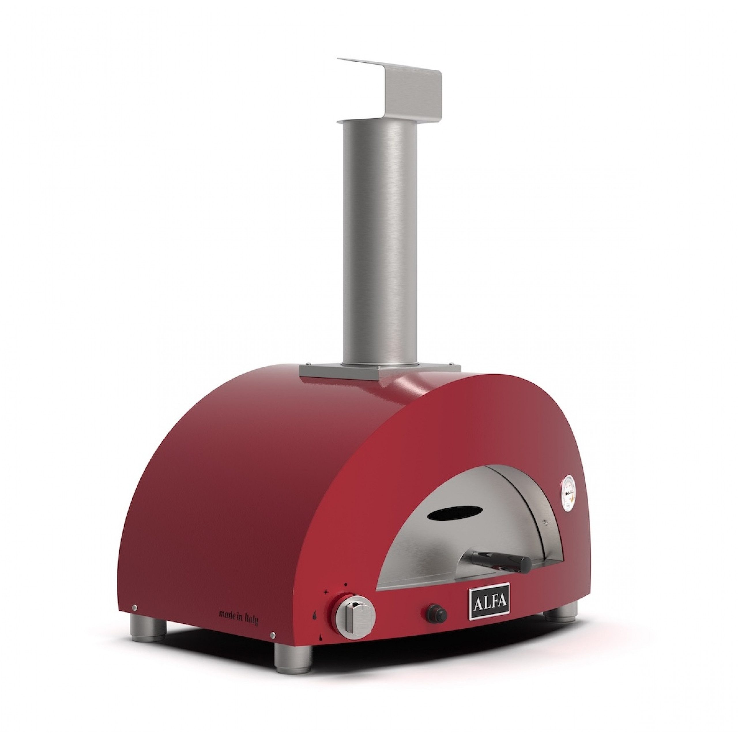 Alfa Forni Pizzaofen Alfa Forni Gas Pizzaofen MODERNO 1 Pizza Antik Rot FXMD-1P-GROA-DE