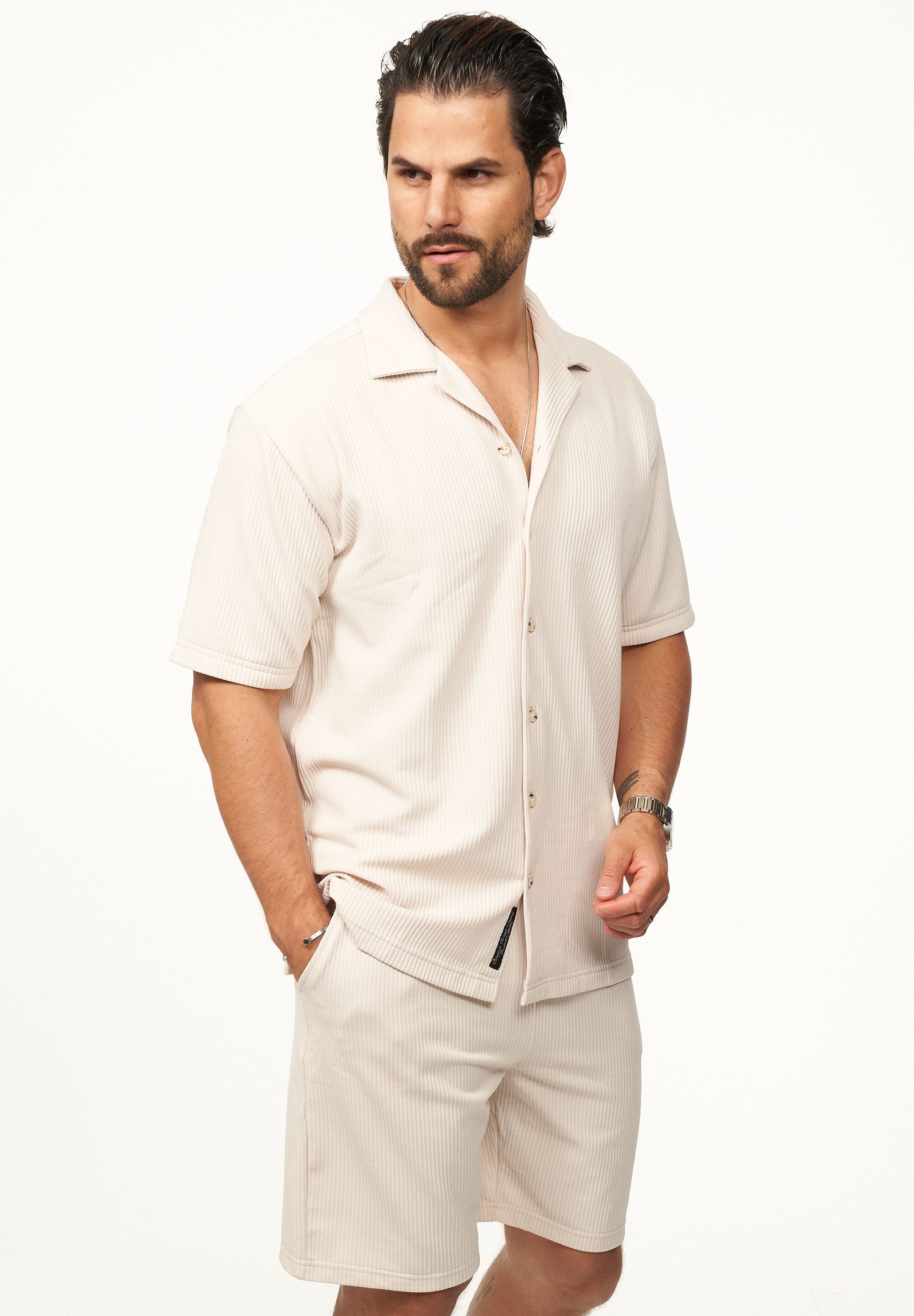 CARISMA Kurzarmhemd mit Rippstruktur im Summer-Look günstig online kaufen