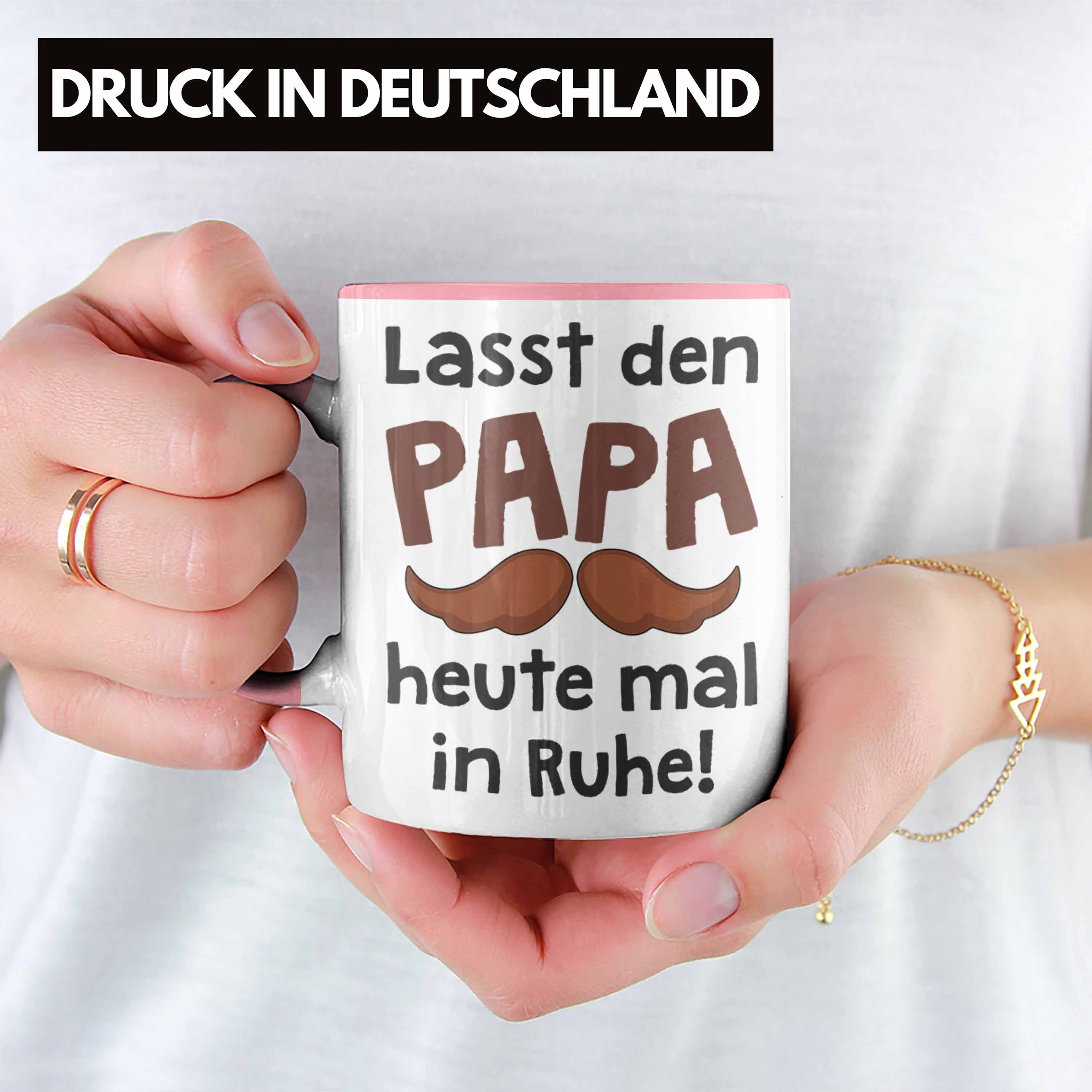 Geschenk Sohn - Kaffeetasse mit von Tasse Tasse Trendation Spruch Rosa Papa Bester Trendation Vater Vatertag Papa Geschenk