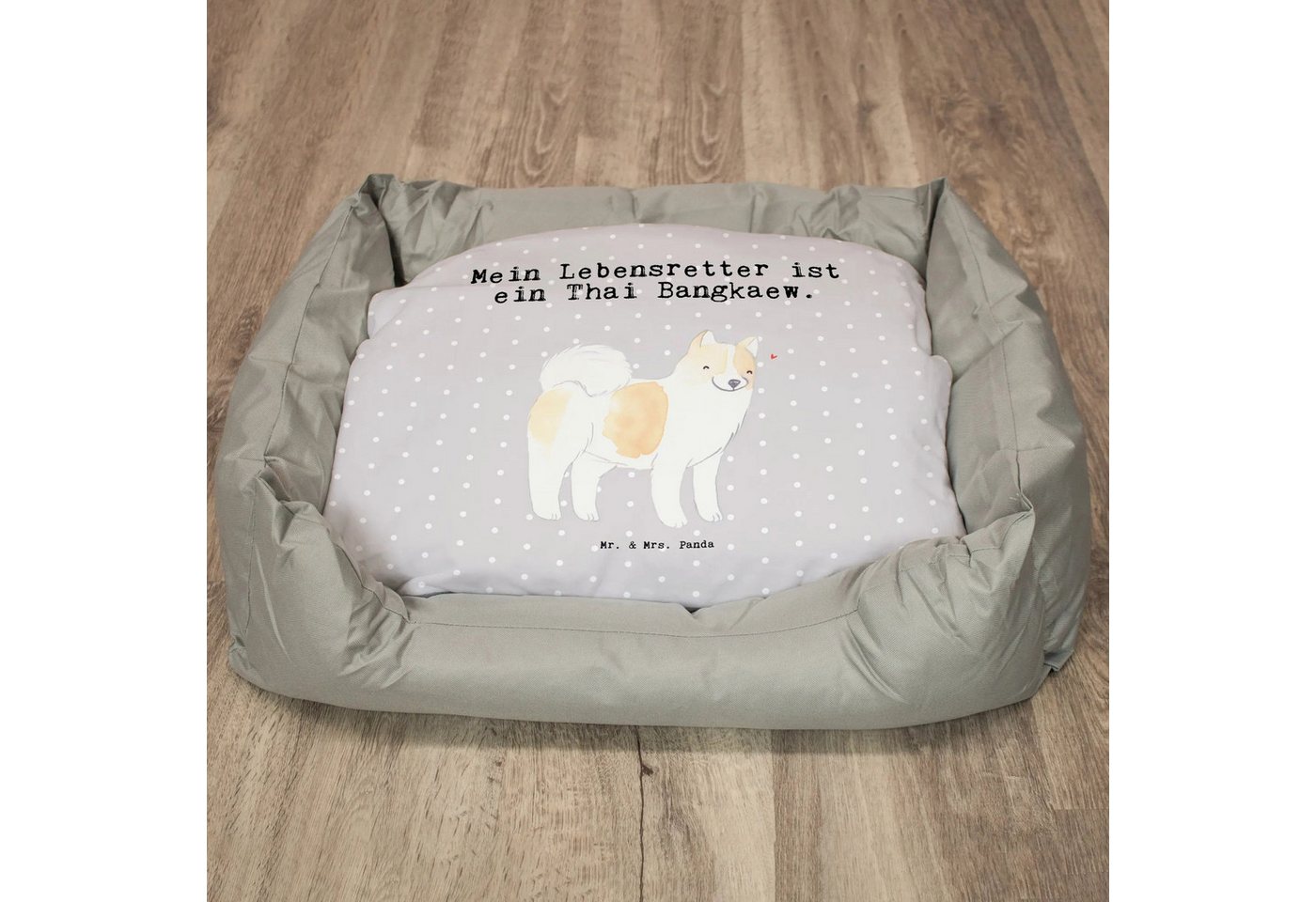 Thumbnail - Mr. & Mrs. Panda Tierbett Thai Bangkaew Lebensretter - Grau Pastell - Geschenk, Thai Bangkaew D, Zeitlos elegant