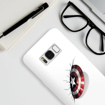 DeinDesign Handyhülle Captain America Offizielles Lizenzprodukt Marvel, Samsung Galaxy S8 Silikon Hülle Bumper Case Handy Schutzhülle