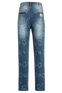 MIAMODA Regular-fit-Jeans Jeans Slim Fit Sterne 5-Pocket