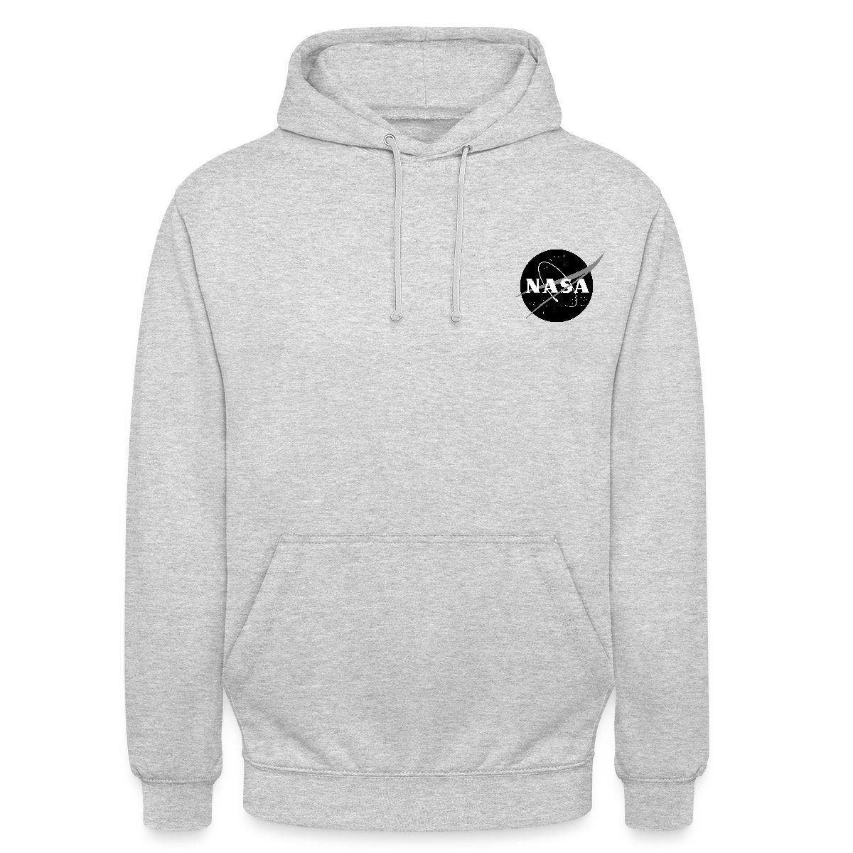 Hoodie NASA Klassisches Brustogo In Schwarz-Weiß Unisex Hoodie