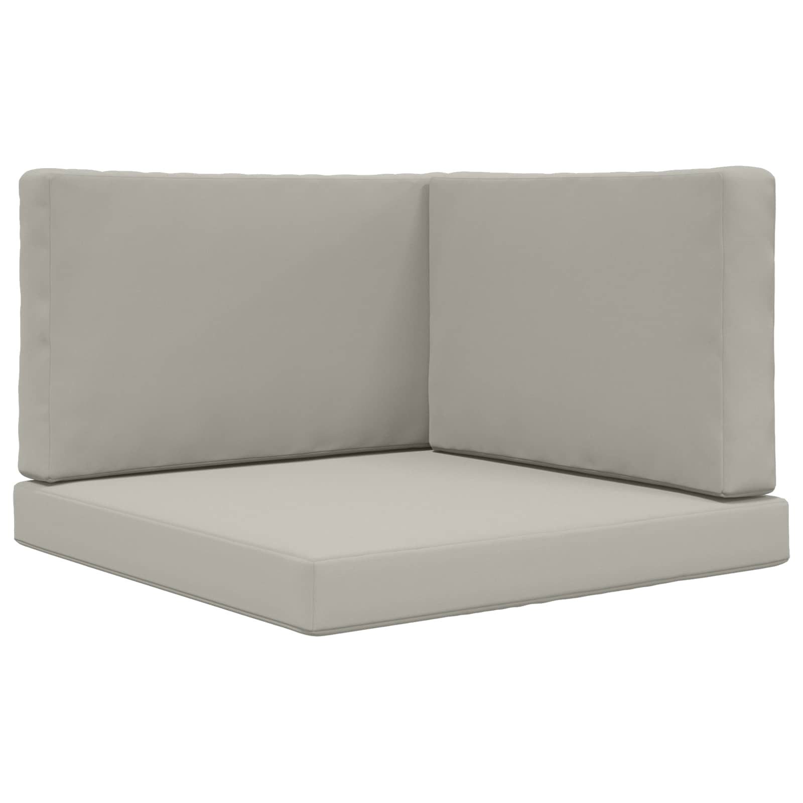 vidaXL Sitzauflage Sofakissen für draußen Polyester Grau 80 x 80 cm, (3 St)