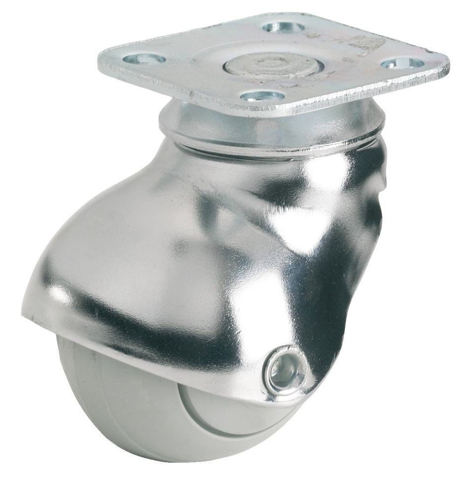 Dörner + Helmer Möbelrolle Sesselrolle mit Platte 40 x 39 mm, Tragkr. 25 kg