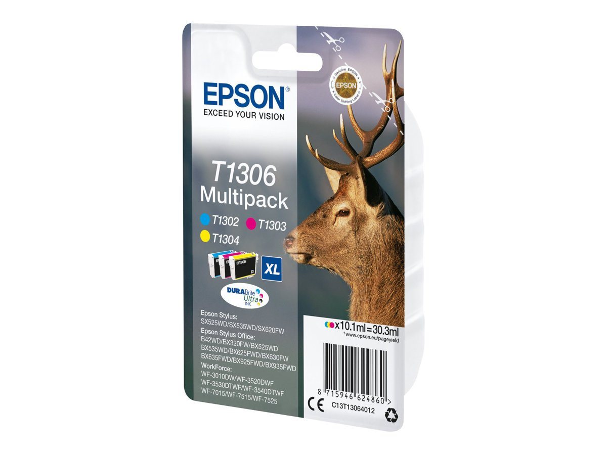 Thumbnail - Epson EPSON T1306 Multipack 3er Pack XL Gelb, Cyan, Magenta Tintenpatrone Tintenpatrone