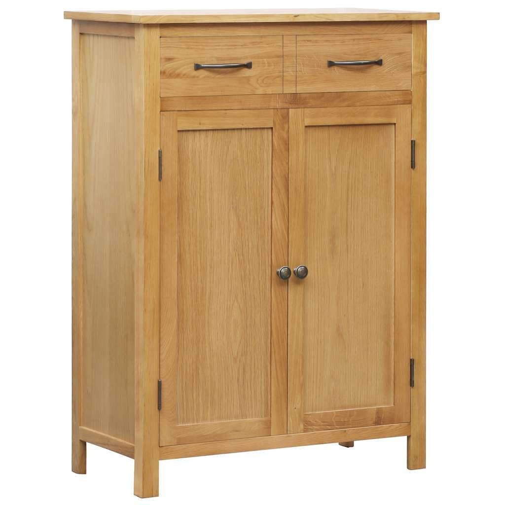 furnicato Schuhschrank Massivholz 76 x 37 x 105 cm Natur (1-St) Flurschrank mit 4 Regalböden und Schublade für deinen Eingangsbereich