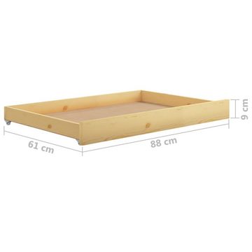 vidaXL Bett Tagesbett Ausziehbar 2x(90x200) cm Massivholz Kiefer