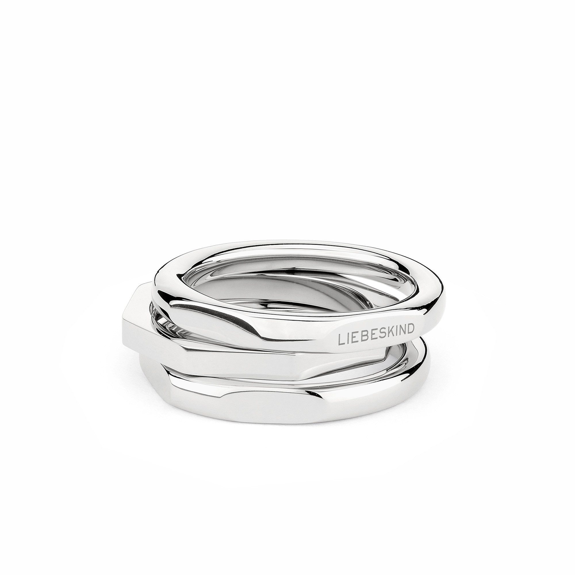 Liebeskind Berlin Ring-Set Schmuck Geschenk Edelstahl Ring Urban Chic (Set, 3-tlg)