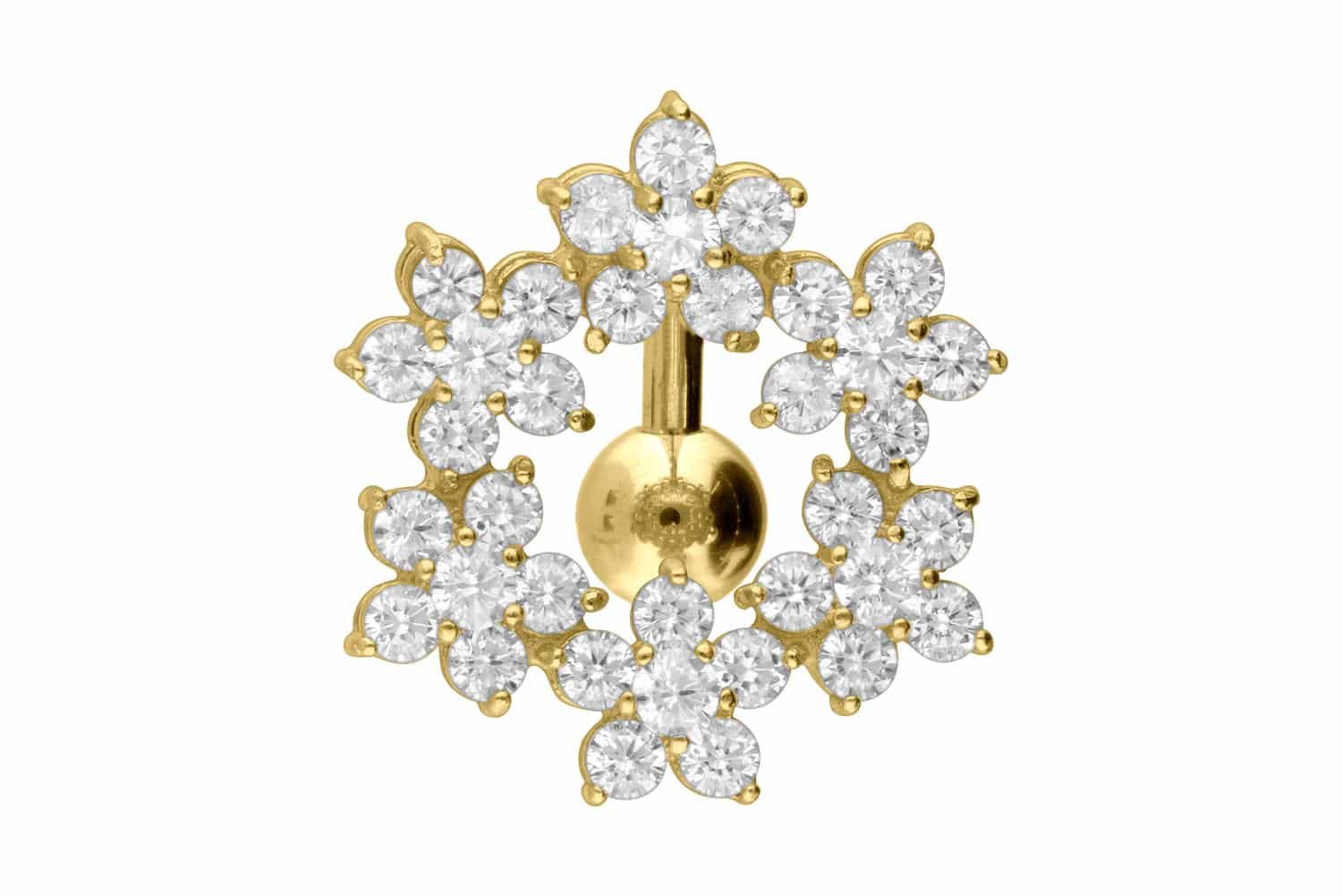 PIERCINGLINE Bauchnabelpiercing Chirurgenstahl Bananabell BLUMENKRANZ (Bana günstig online kaufen