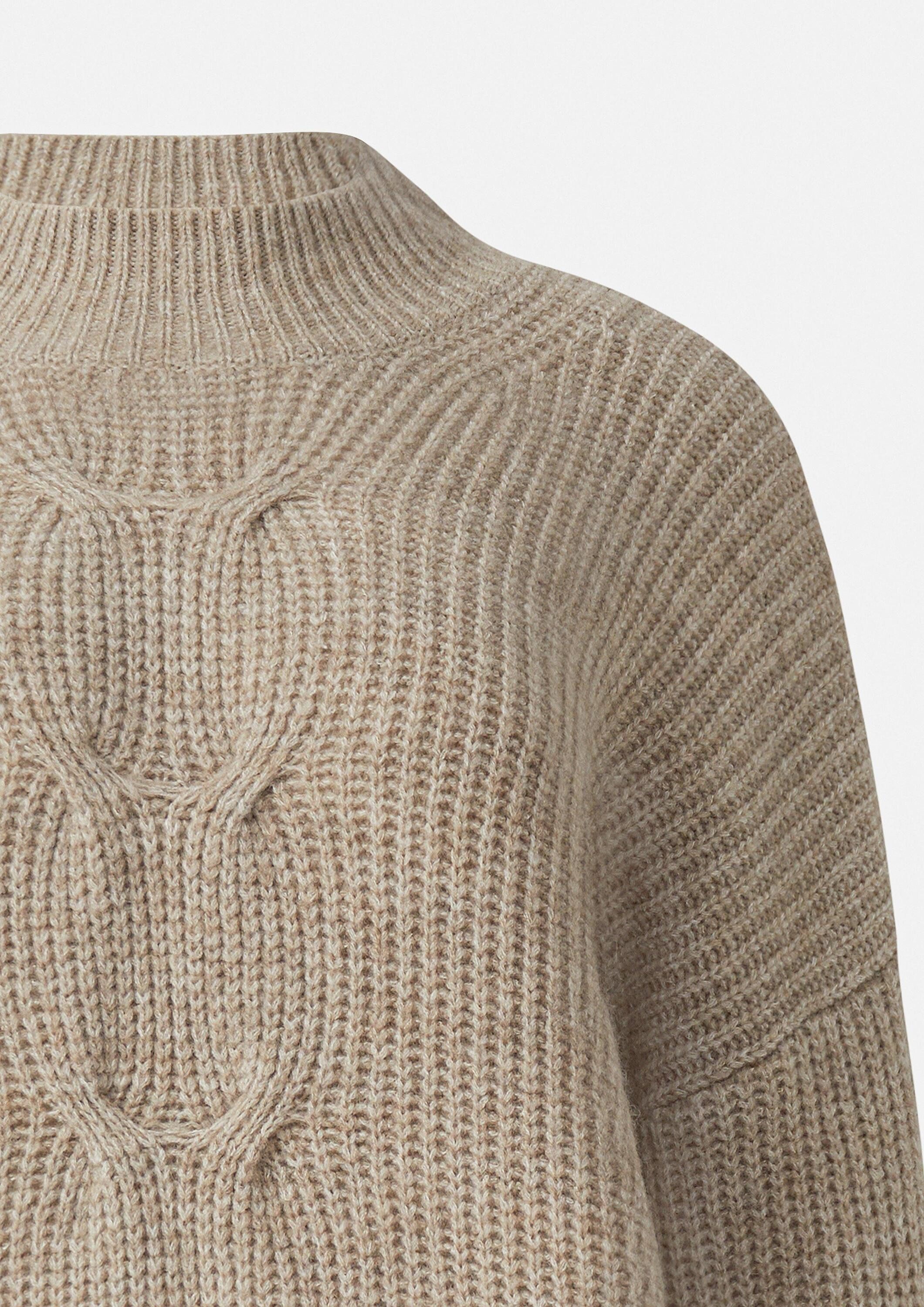 comma Longpullover Strickpullover Strickpullover mit 3/4-Ärmeln