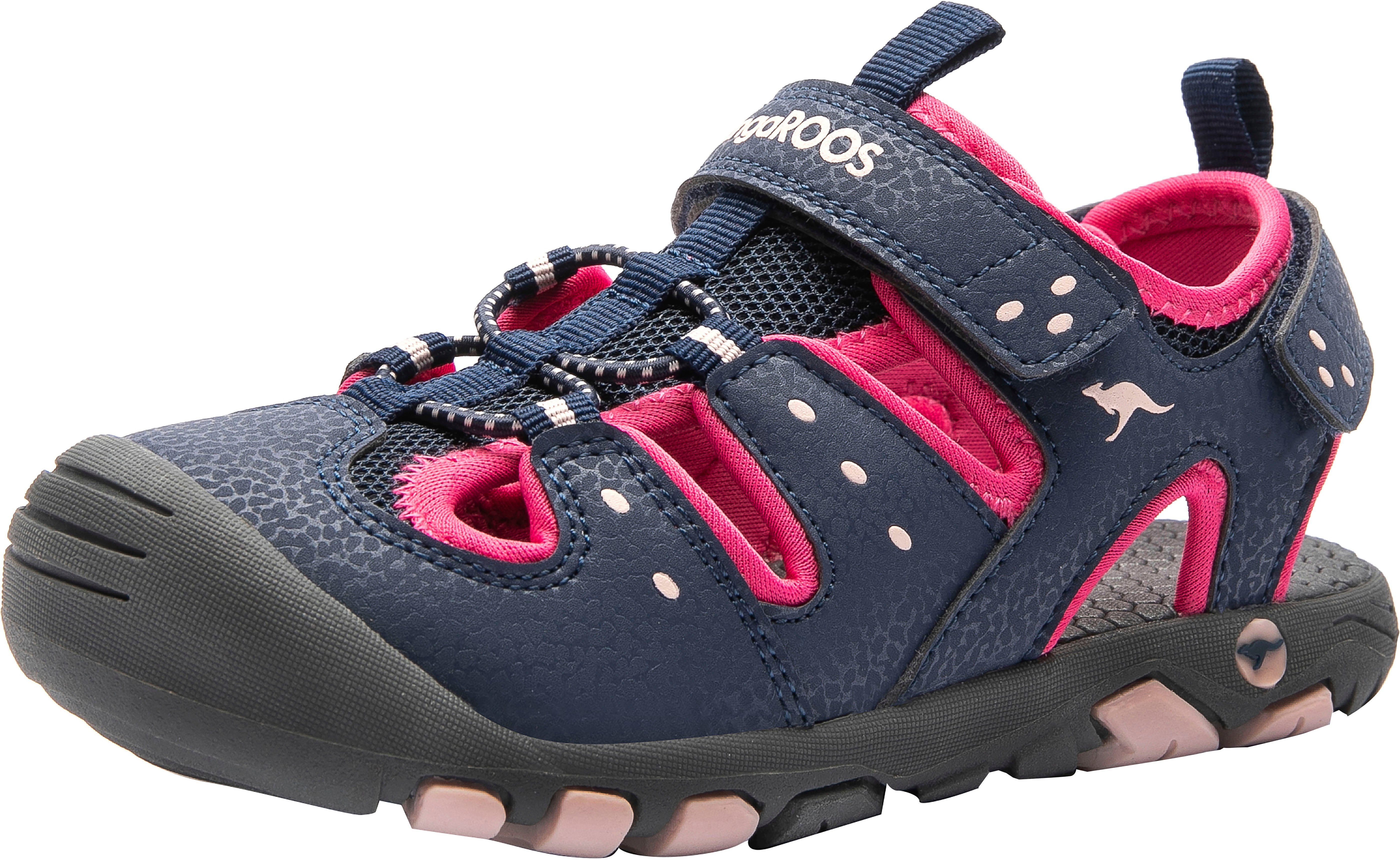 KangaROOS K-Trek Sandale mit Klettverschluss blau-pink | Riemchensandalen
