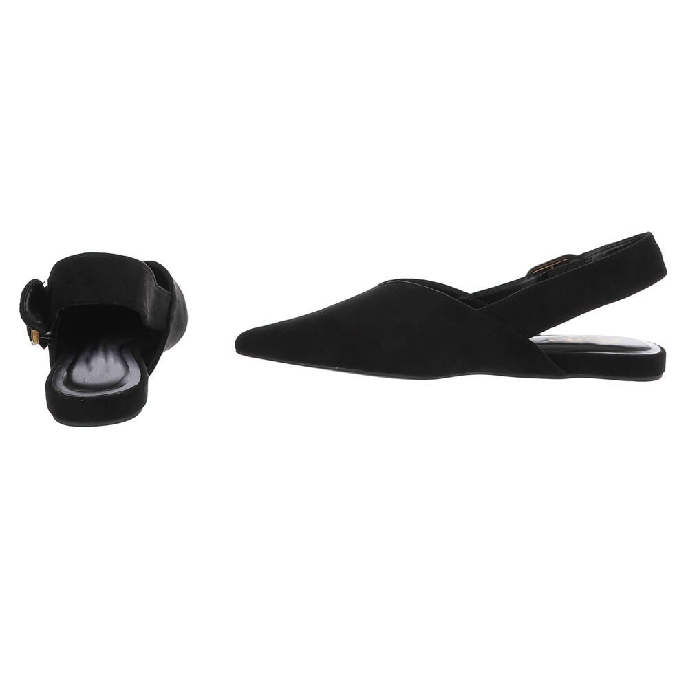 Ital-Design Eleganter Slingback-Schuh für Damen mit dekorativer Schnalle Schnürpumps (91512068) Flach Schnür- & Riemchenpumps in Schwarz – Bild 5 von 5