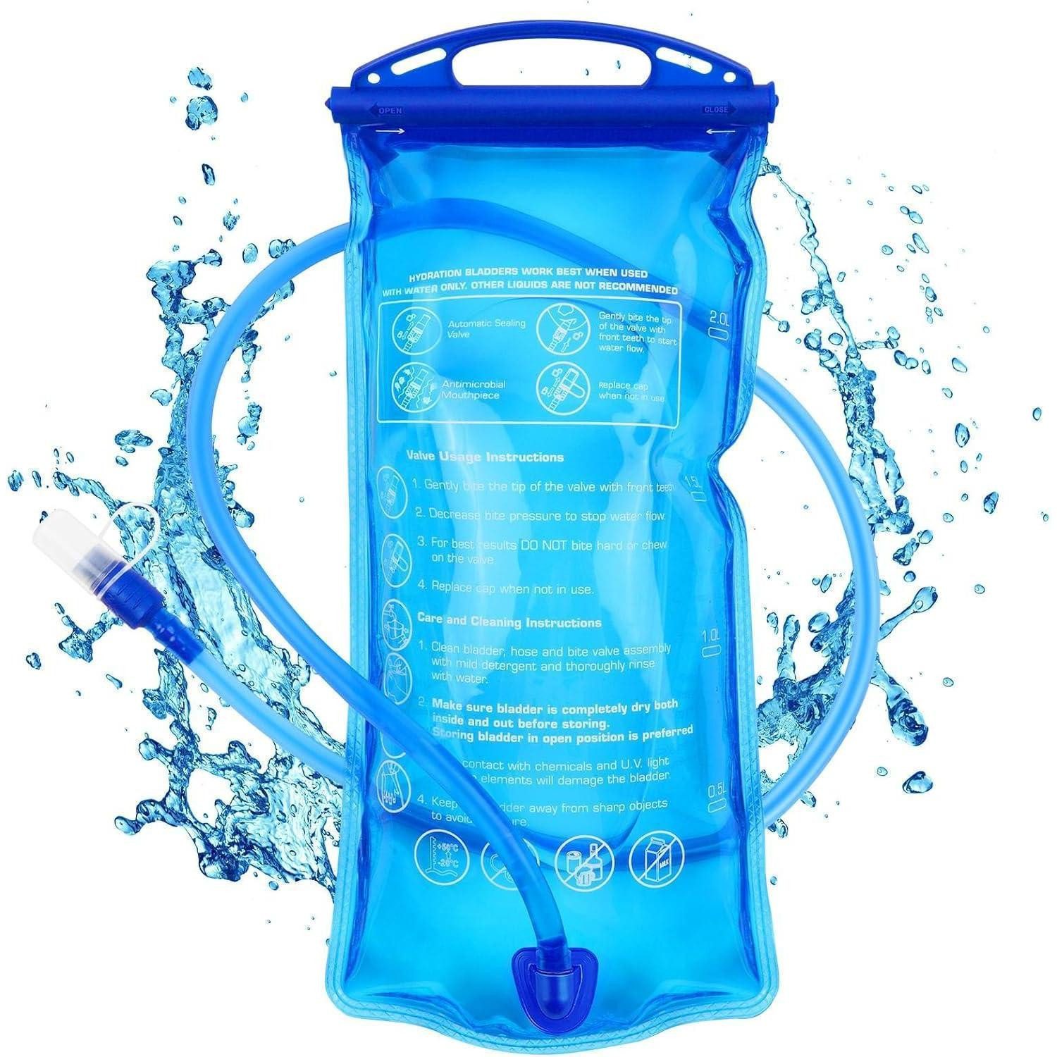 Trinkblase Trinkblase Trinkrucksack Wassertank Schlauch 2 L Blau