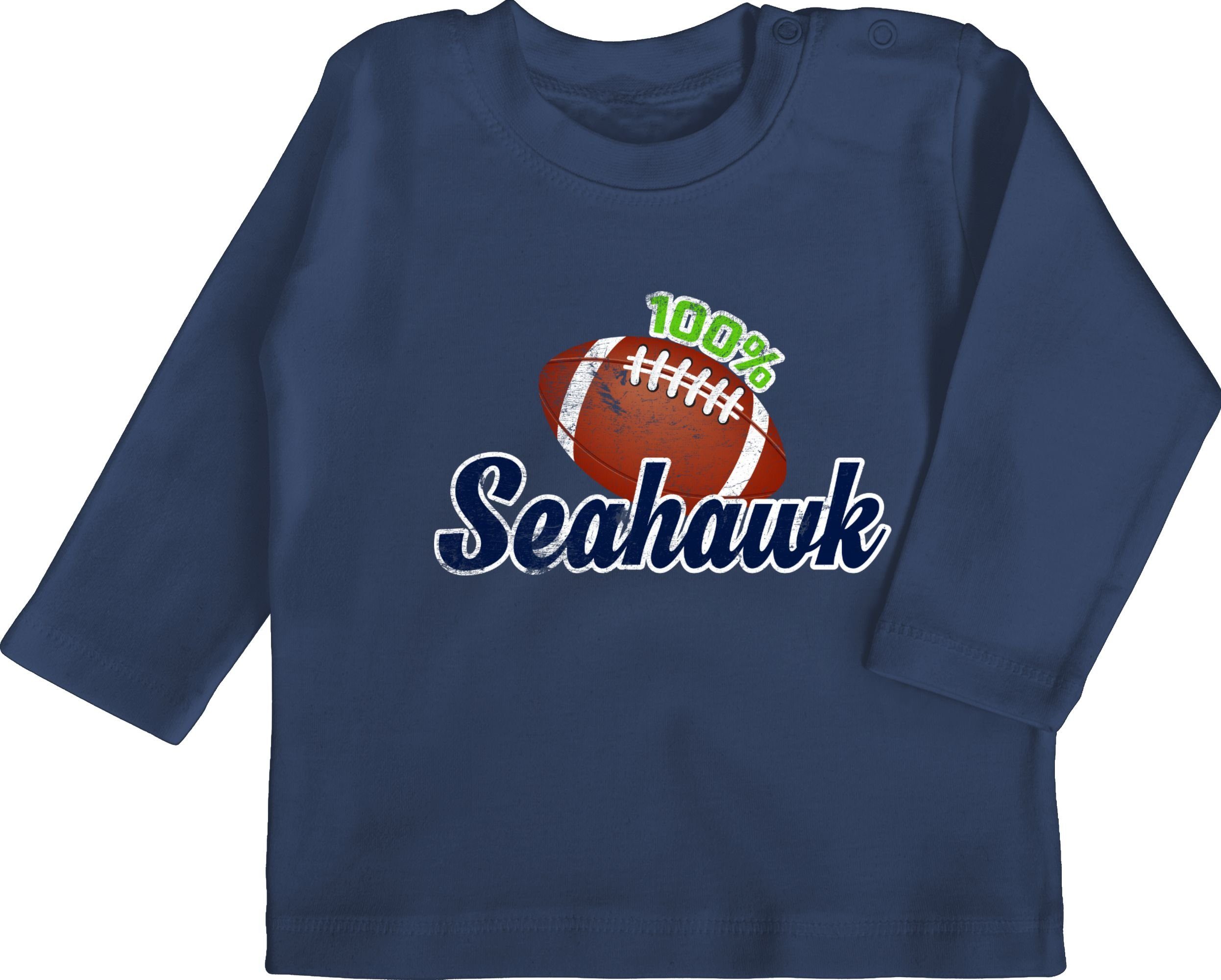 Shirtracer T-Shirt 100% Seahawk Blau Baby & Sport Bewegung Navy 1