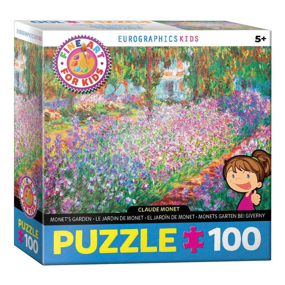 EUROGRAPHICS Puzzle Monets Garten von Claude Monet, 100 Puzzleteile