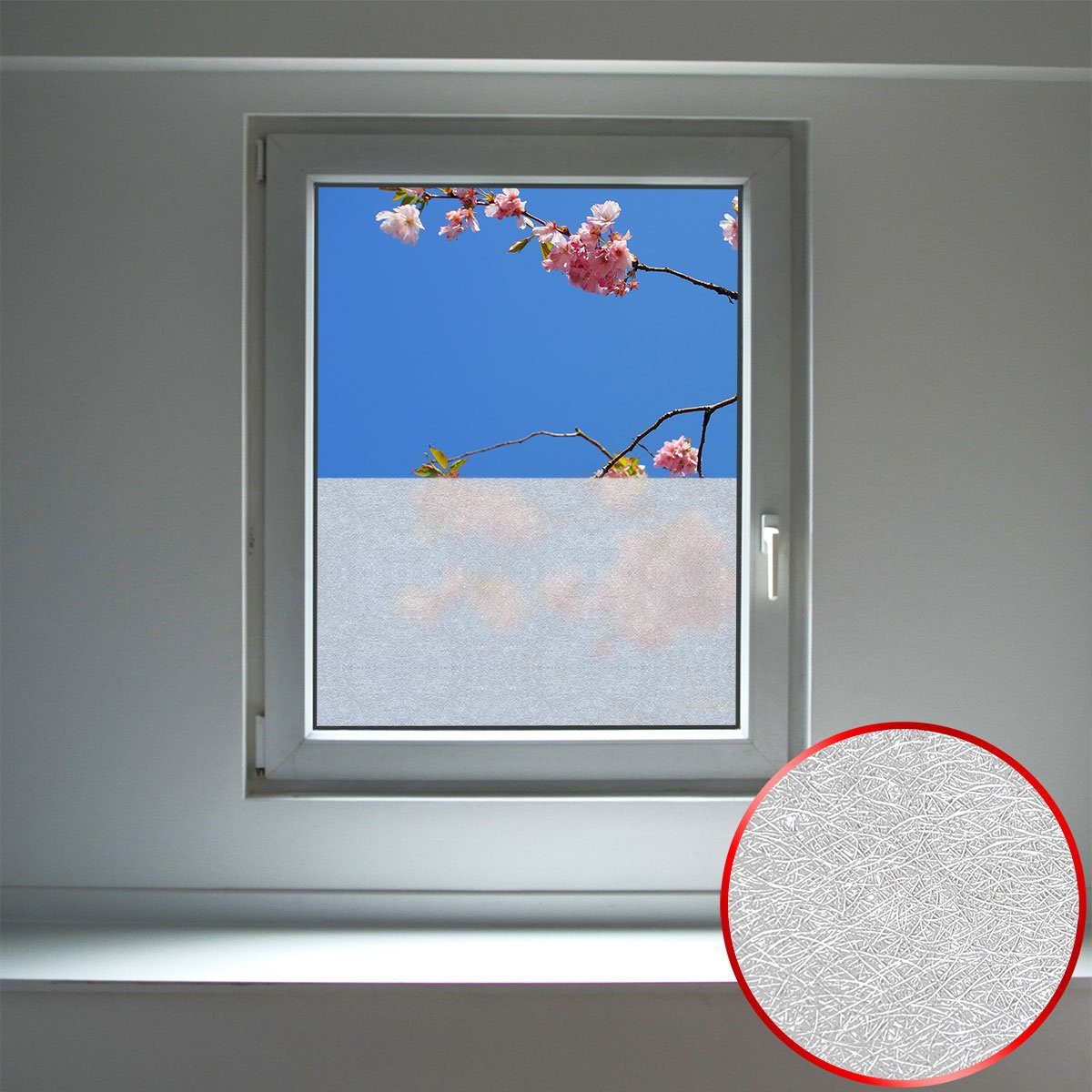 eyepower, Fensterfolie Fensterfolie Frostdesign, cm Sichtschutz Sonnenschutz Selbsthaftend 90x200