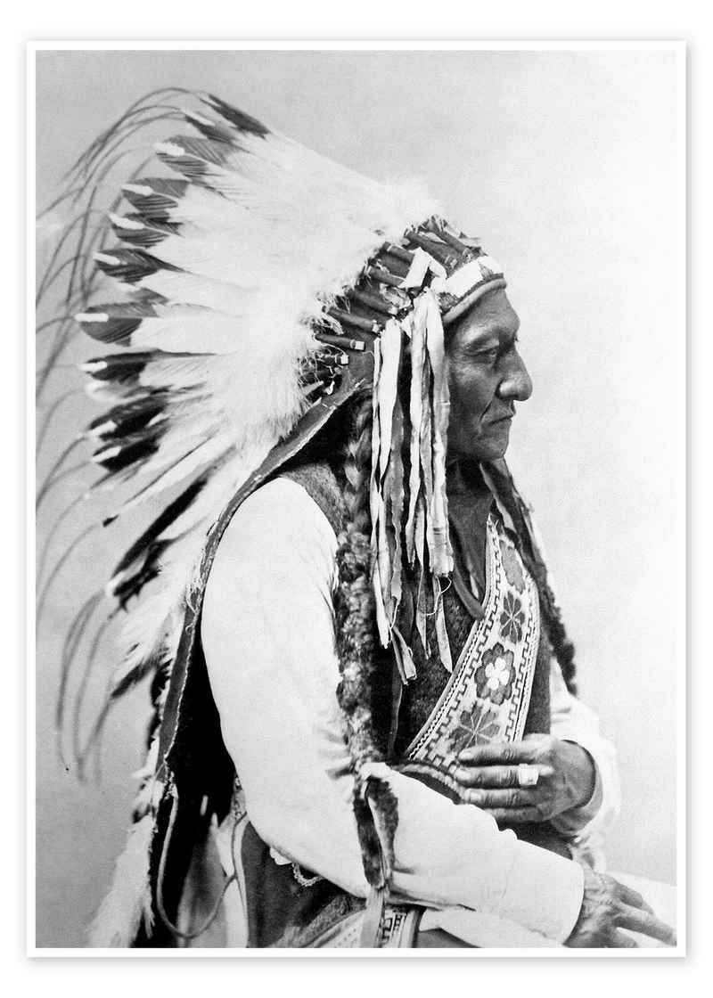 Posterlounge Poster John Parrot, Sioux-Häuptling Sitting Bull, Fotografie