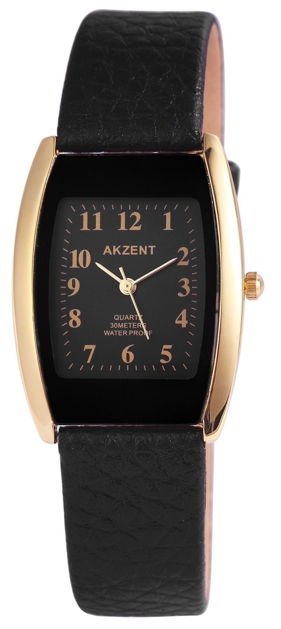 AKZENT Quarzuhr AK0401 Akzent Damenuhr mit Lederimitationsarmband, 22 cm, Damenuhr Lederimitat
