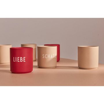 Design Letters Tasse Becher Favourite Cup German Schatz Beige