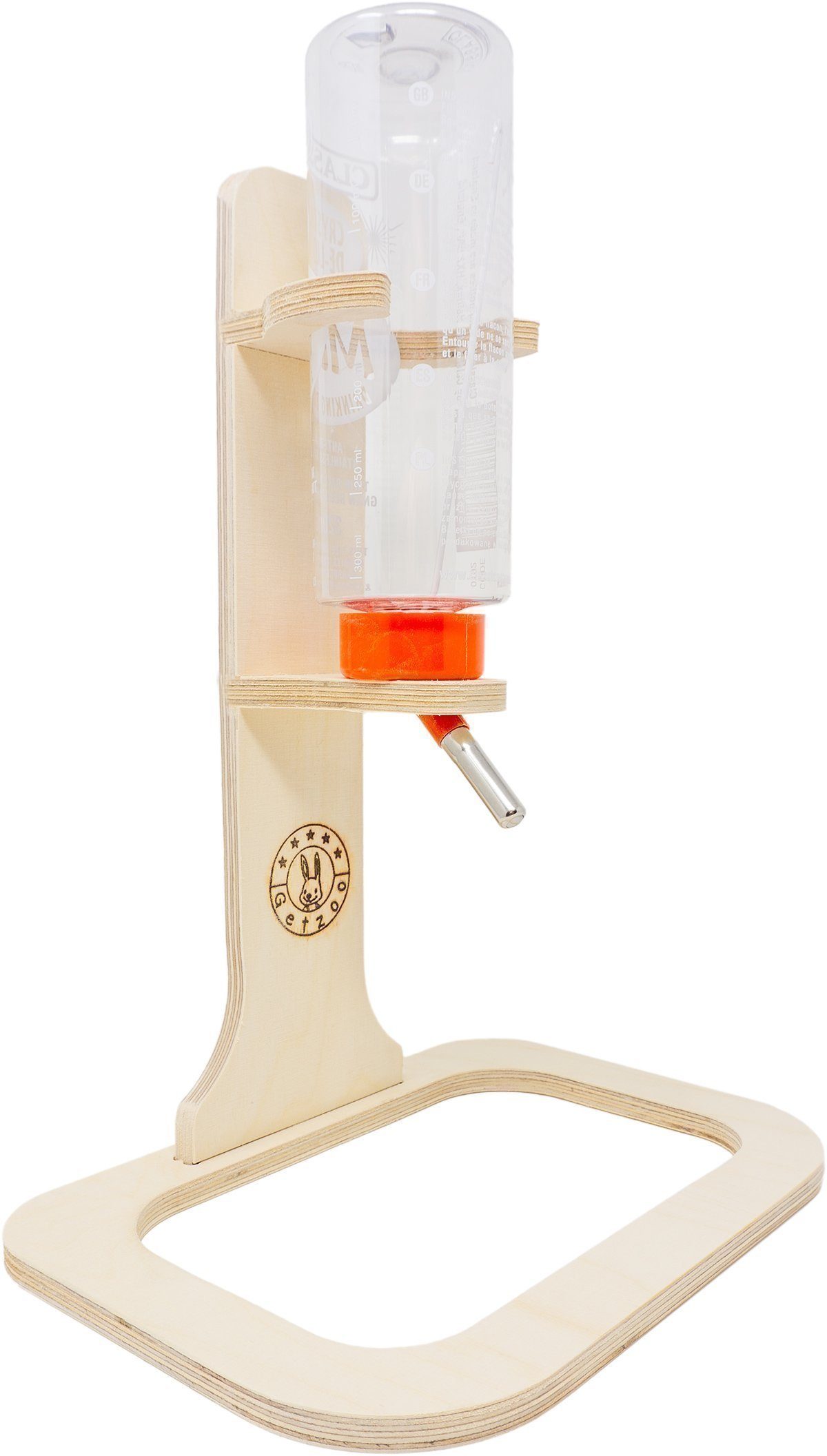 Getzoo Wasserspielzeug Getzoo Tränke aus Holz + 320 ml Trinkflasche von Classic®