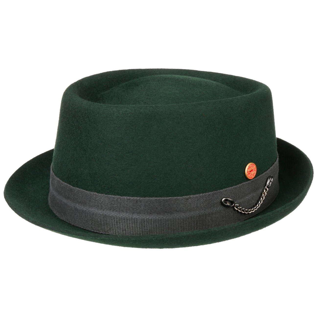 Mayser Fedora (1-St) Wollfilzhut mit Ripsband, Made in the EU dunkelgrün