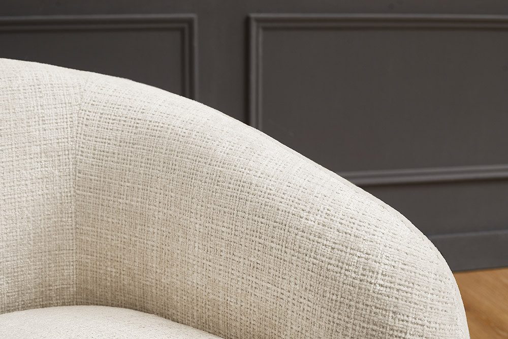 riess-ambiente Loungesessel VOGUE 95cm beige – Sessel mit Armlehnen, Chenille Cremona, modern (Einzelartikel, 1-St), komfortabler Sessel mit weichem Bezug – ide – Bild 5 von 5